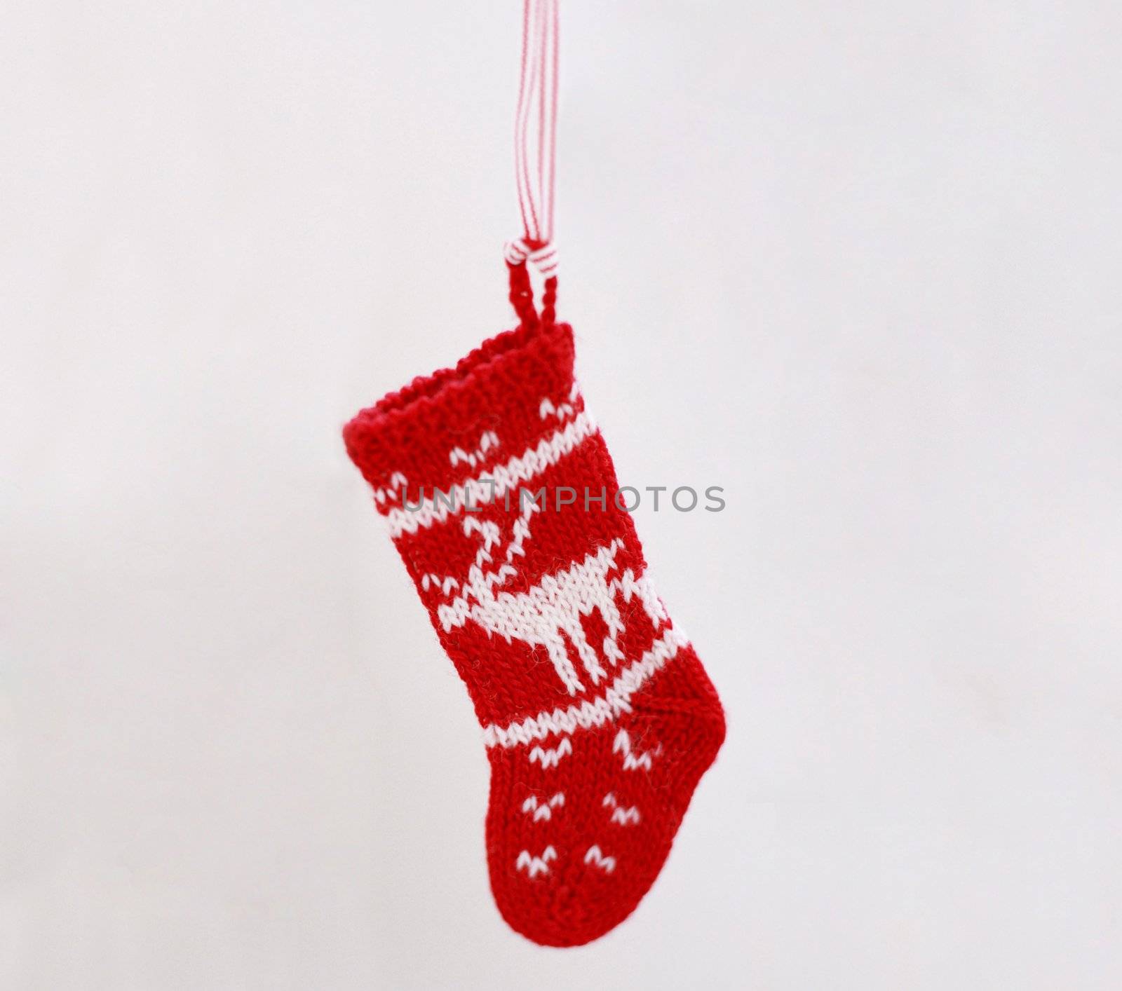 Christmas sock isolated on white background