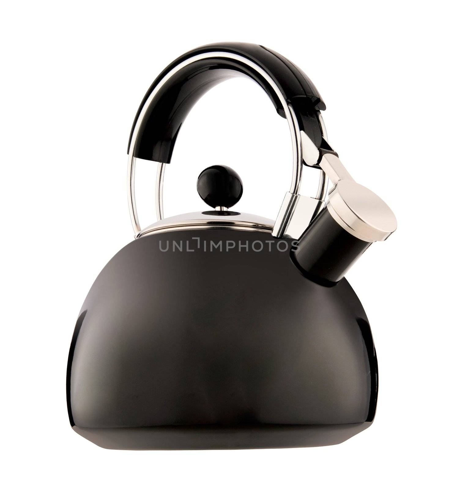 Kettle with whistle on a white background.