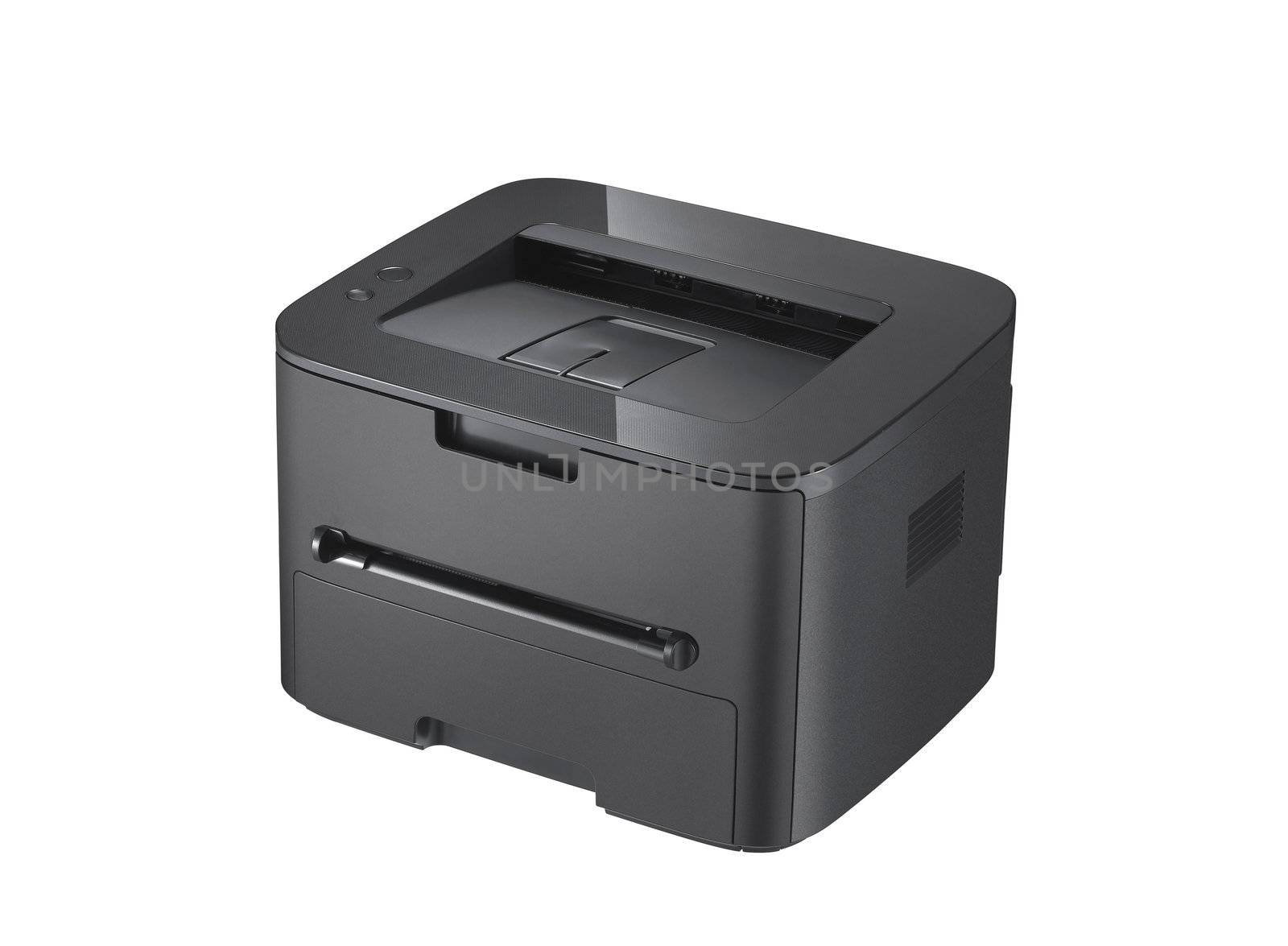 Laser printer on the white background