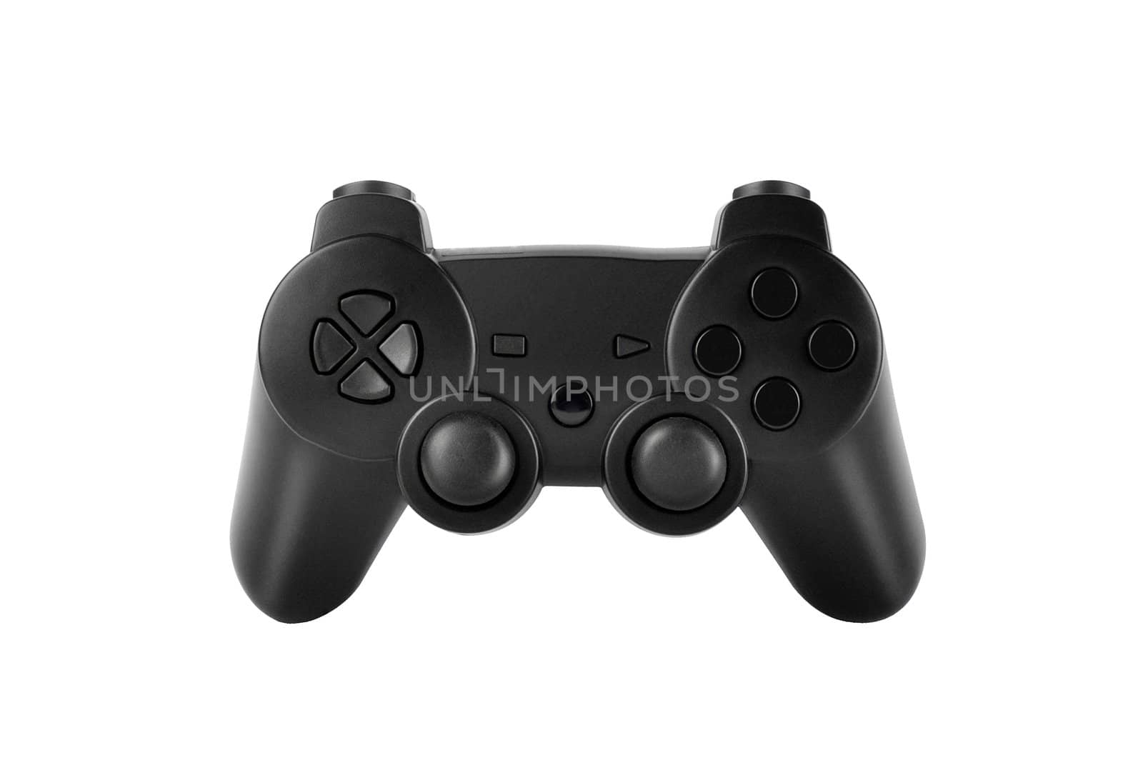 Translucent black joypad over white