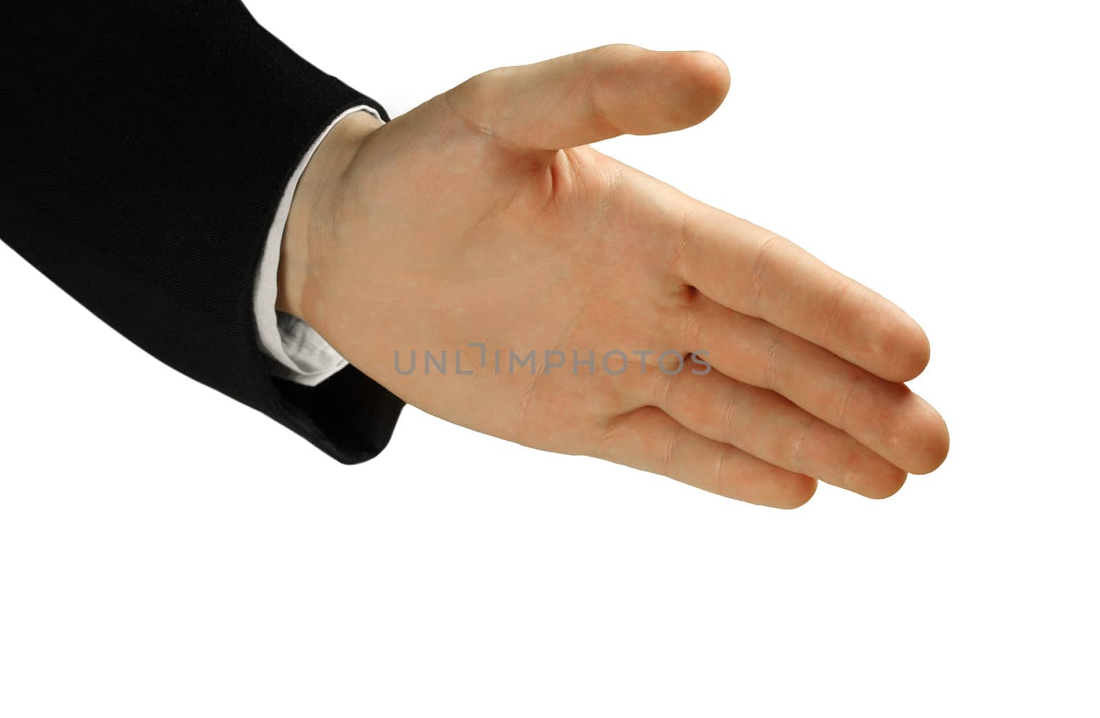 Hand a business person who is willing to make a deal