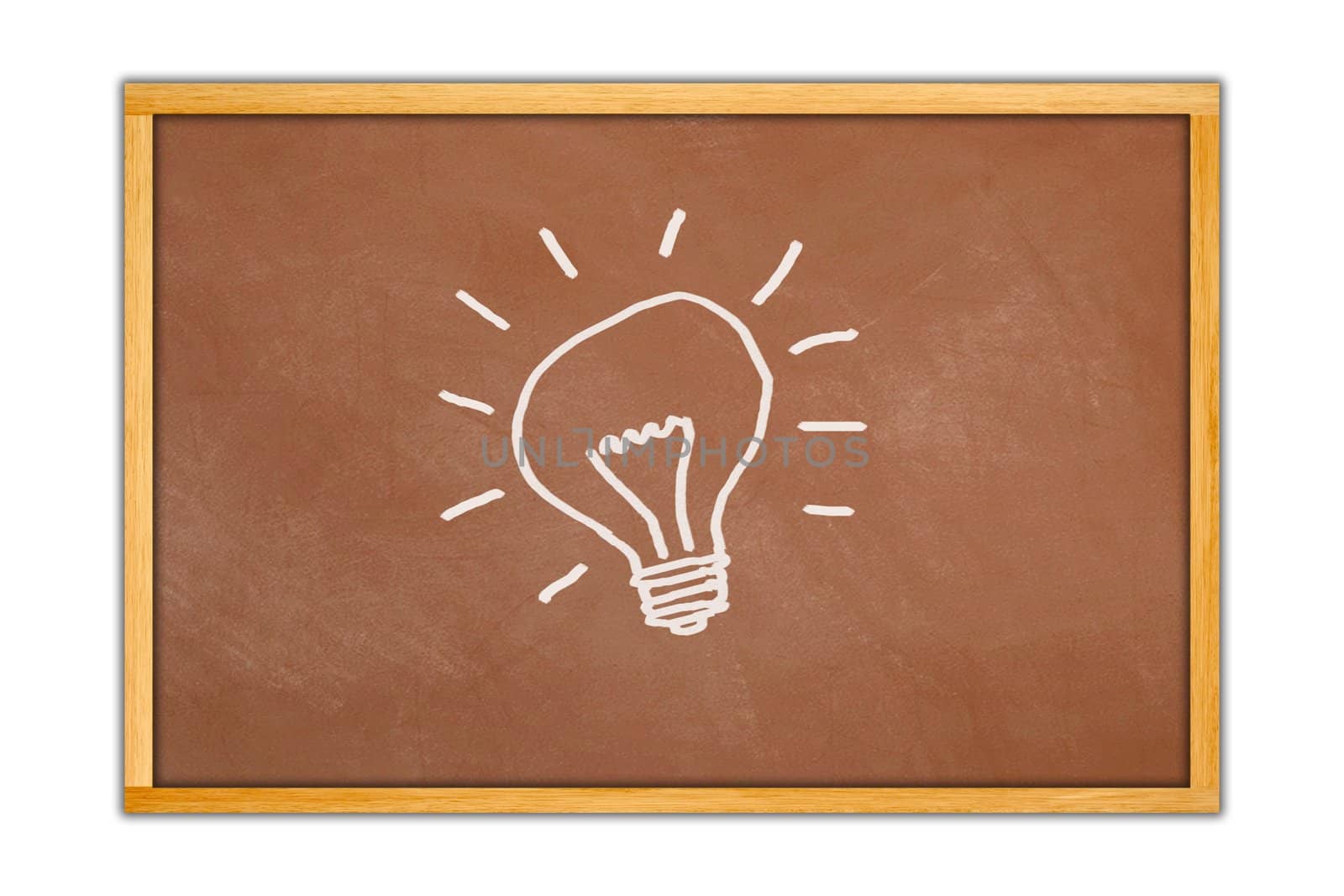 bulb idea on brown board