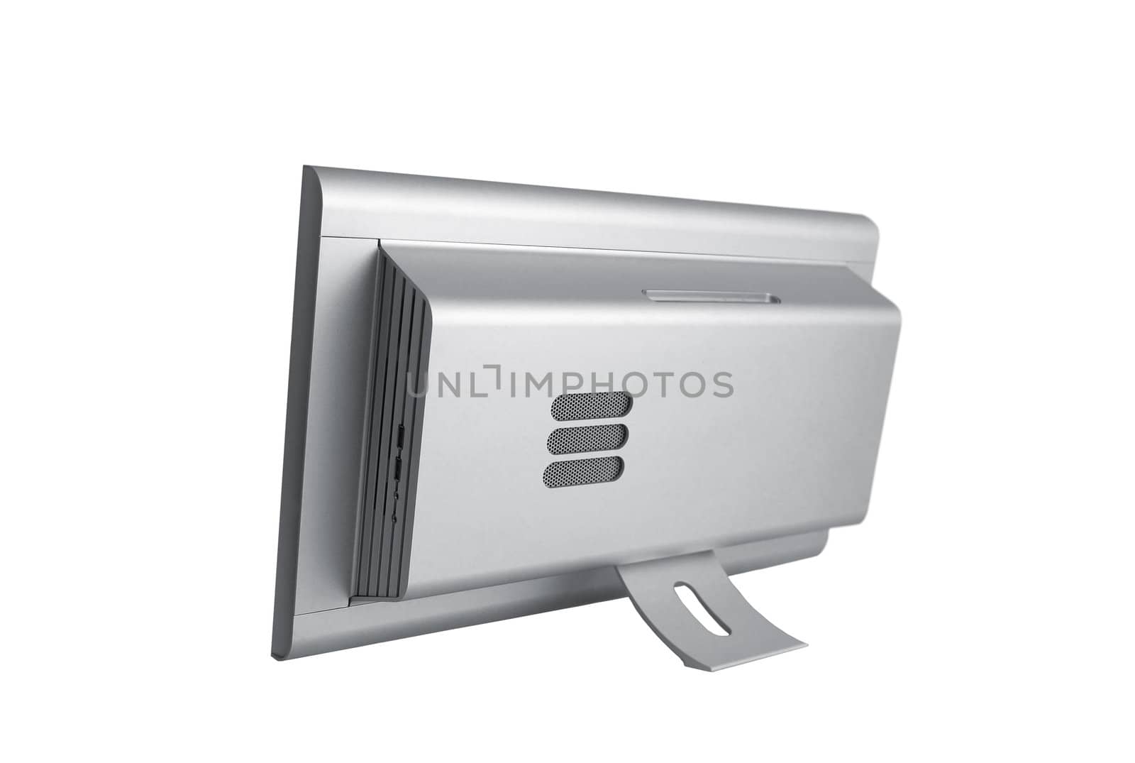 Computer Monitor. Rear view, isolated