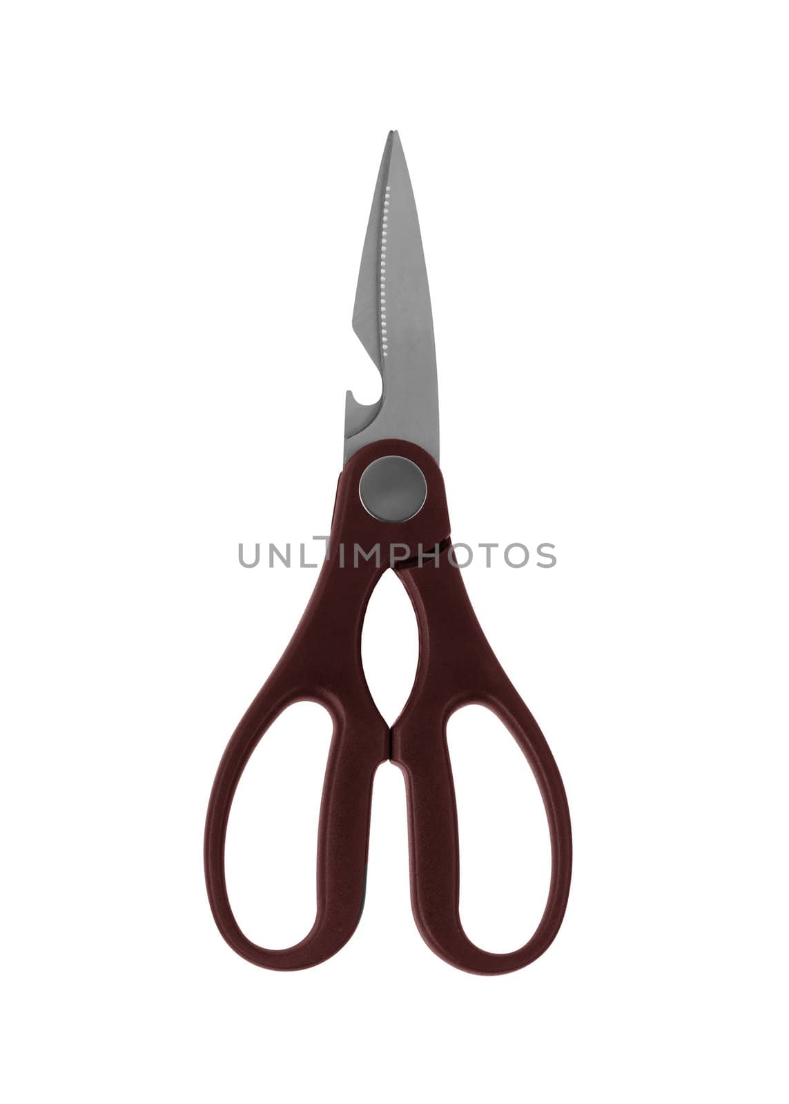 Scissors isolated on the white background