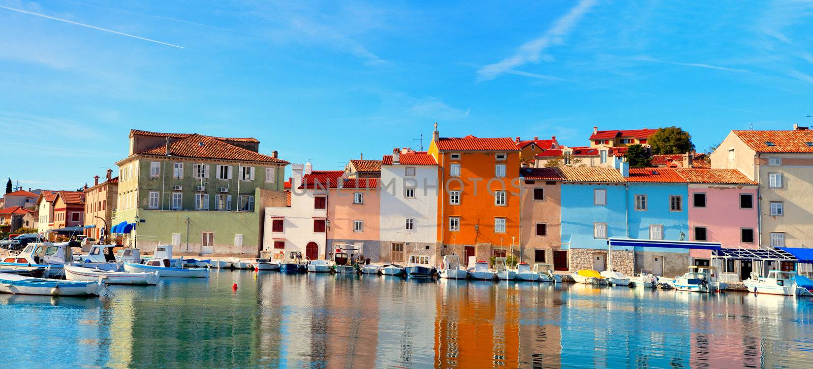 old Istrian town in Novigrad, Croatia.