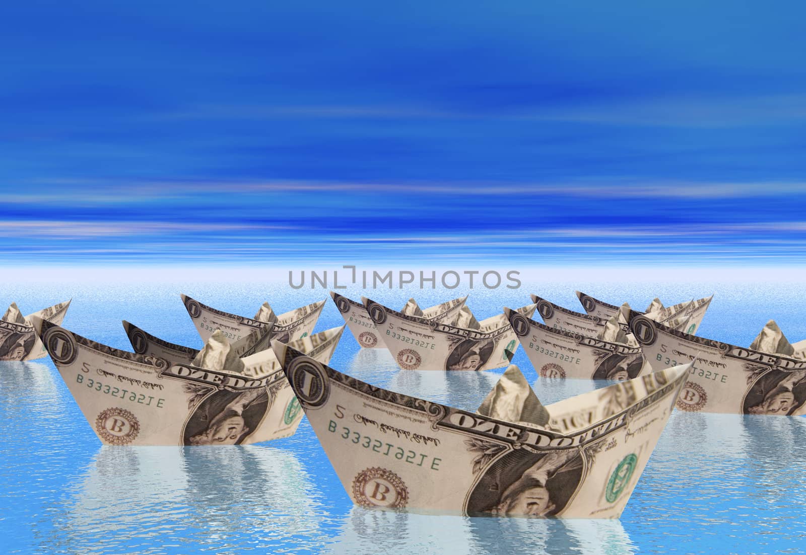 A flotilla of dollar boats