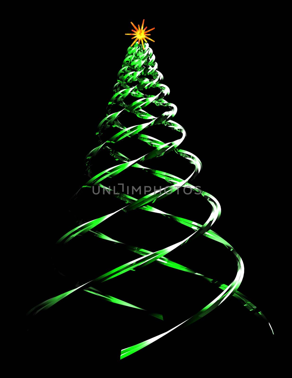 A stylized modern Christmas tree