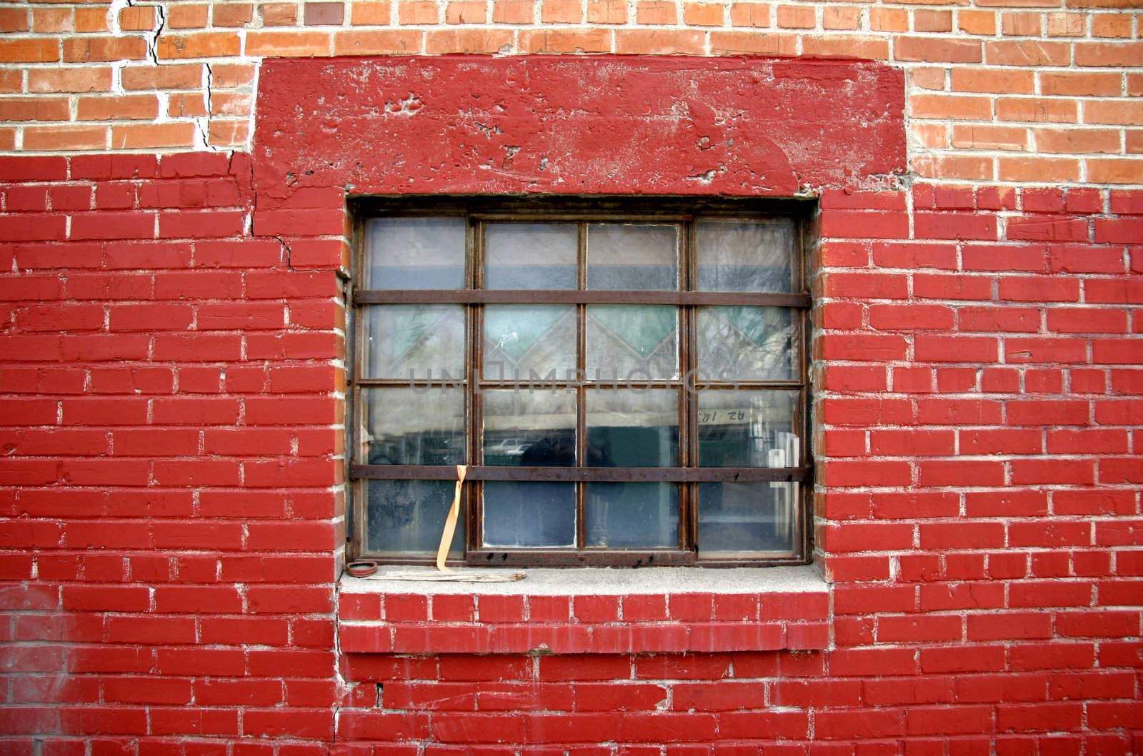 Old red brick wall with Window by Imagecom