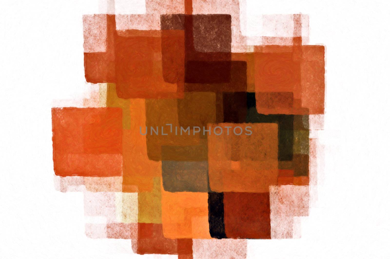 Squares minimal paint pattern on white background. Abstract illustration.