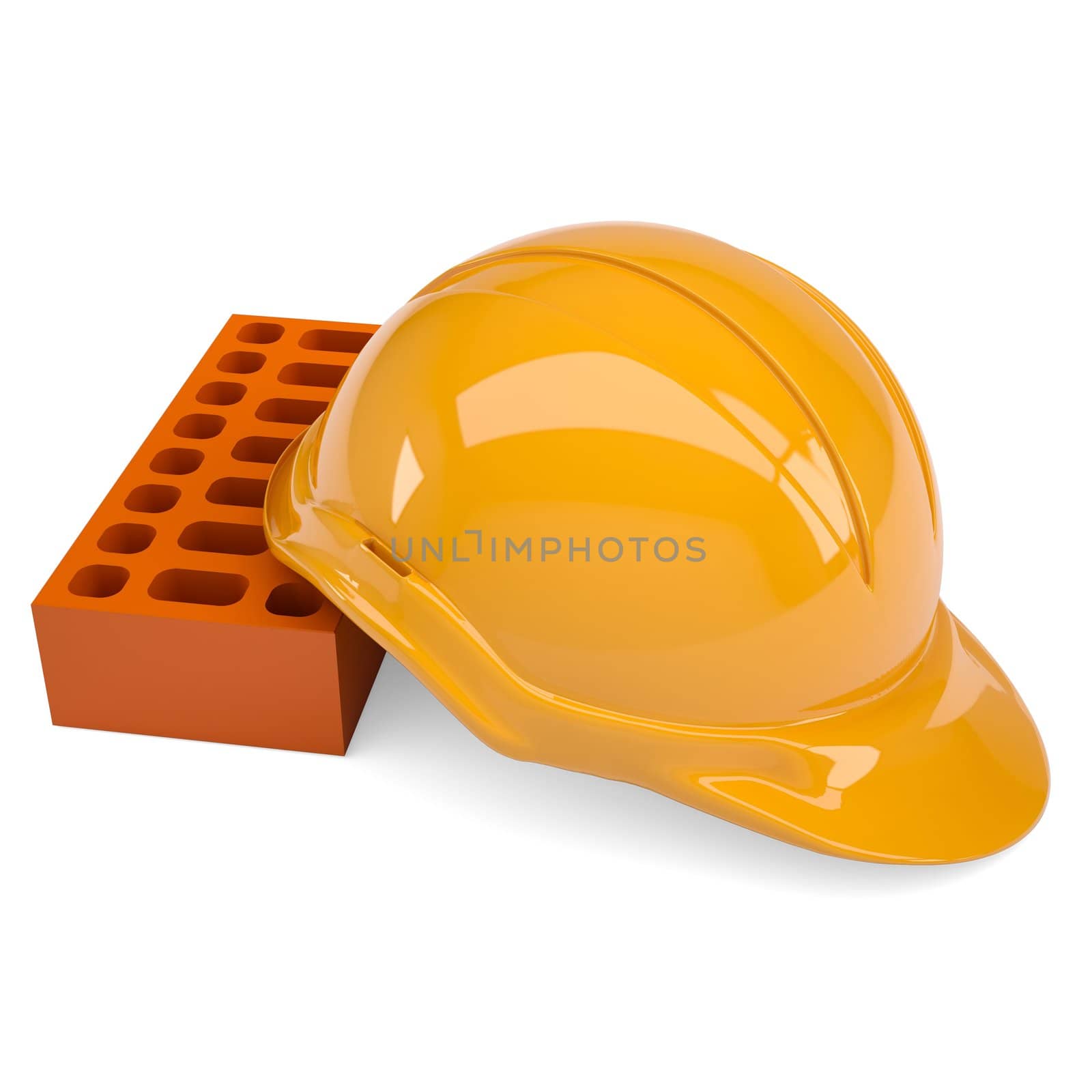 Building bricks and helmet by cherezoff