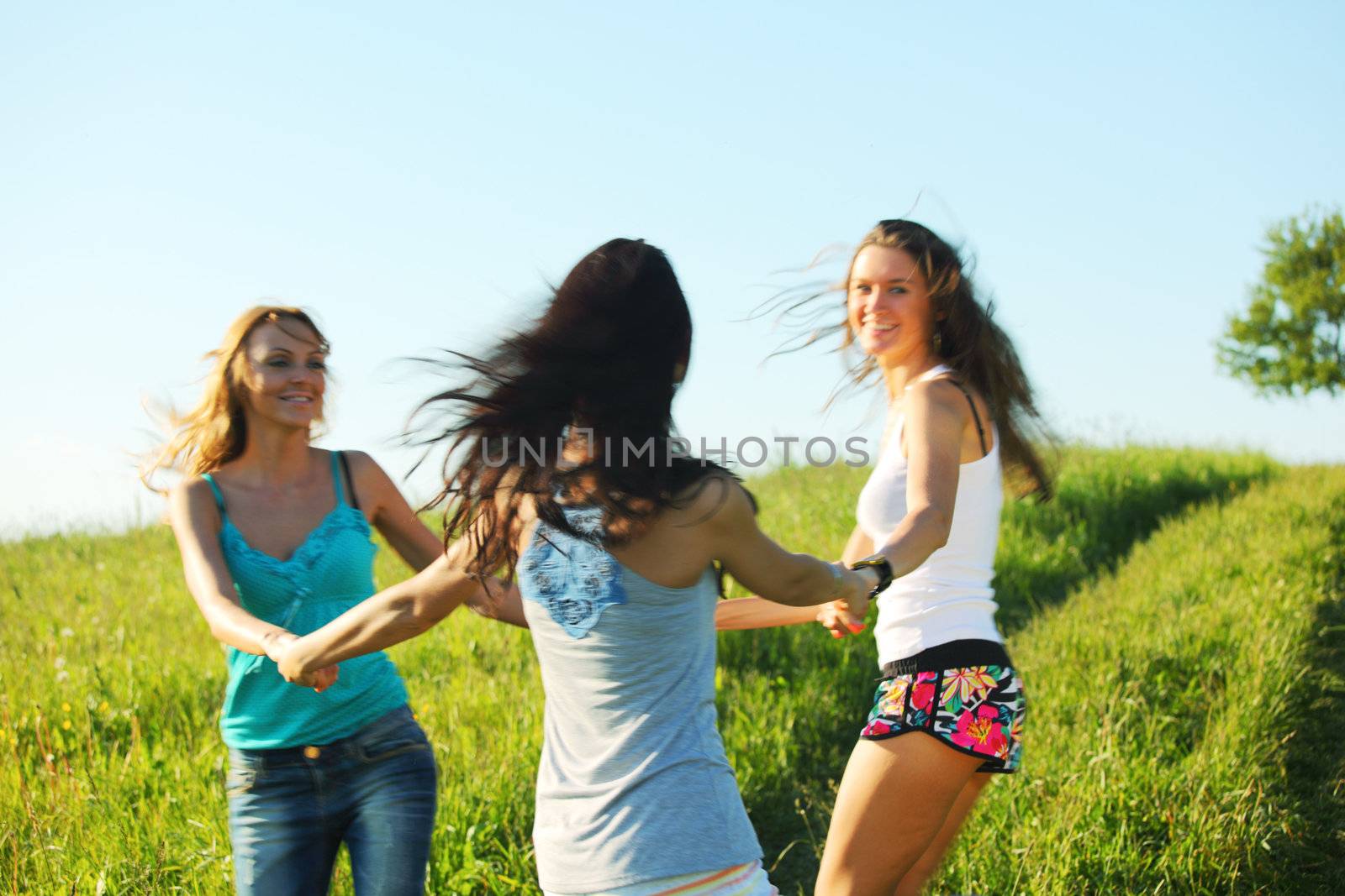 women grass fun by Yellowj