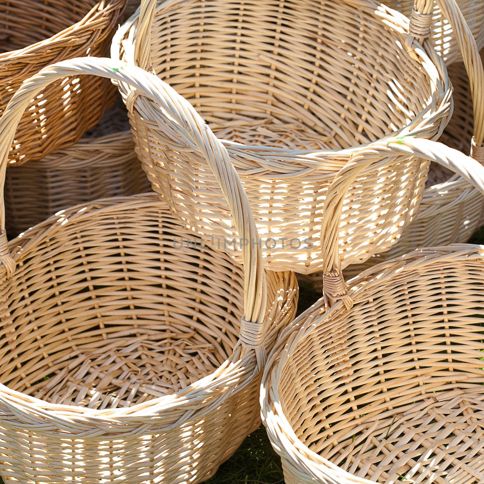 background of the baskets at the fair