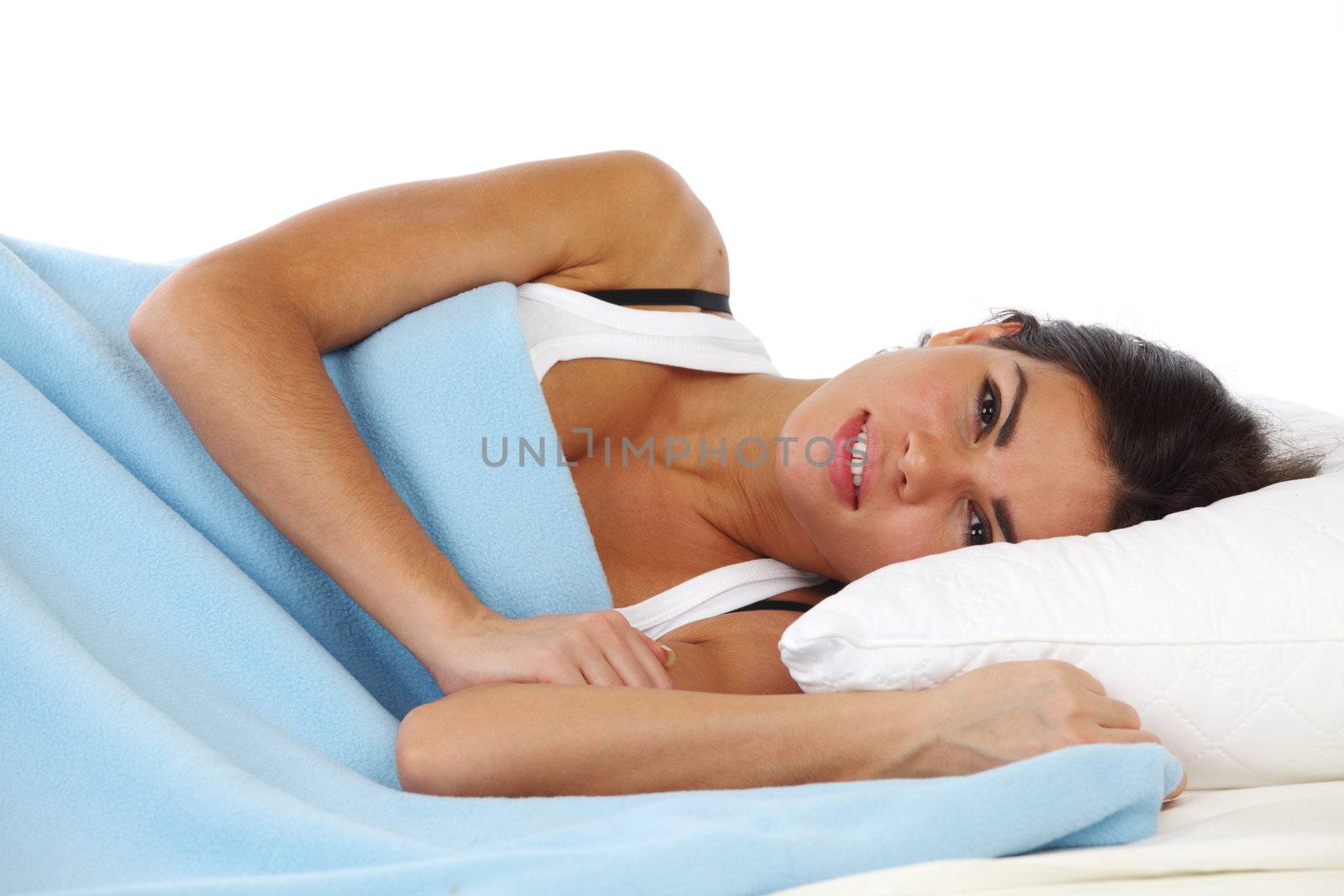 beauty woman sleep on the pillow