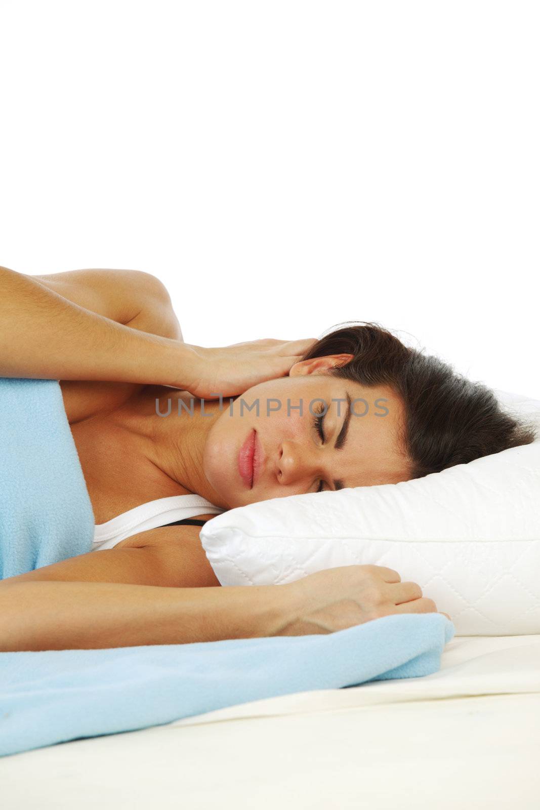 beauty woman sleep on the pillow