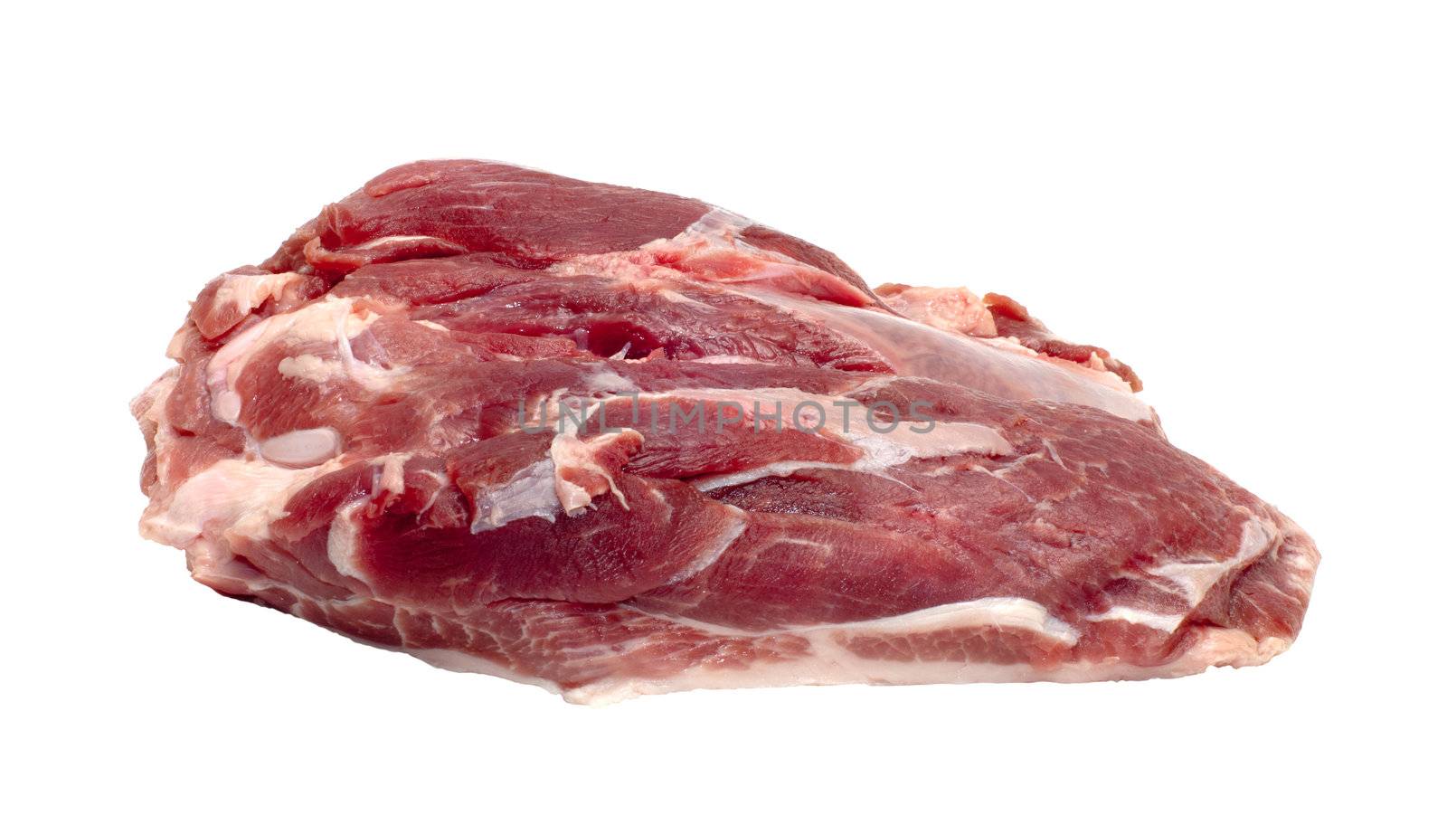 Pork piece it is isolated on a white background.