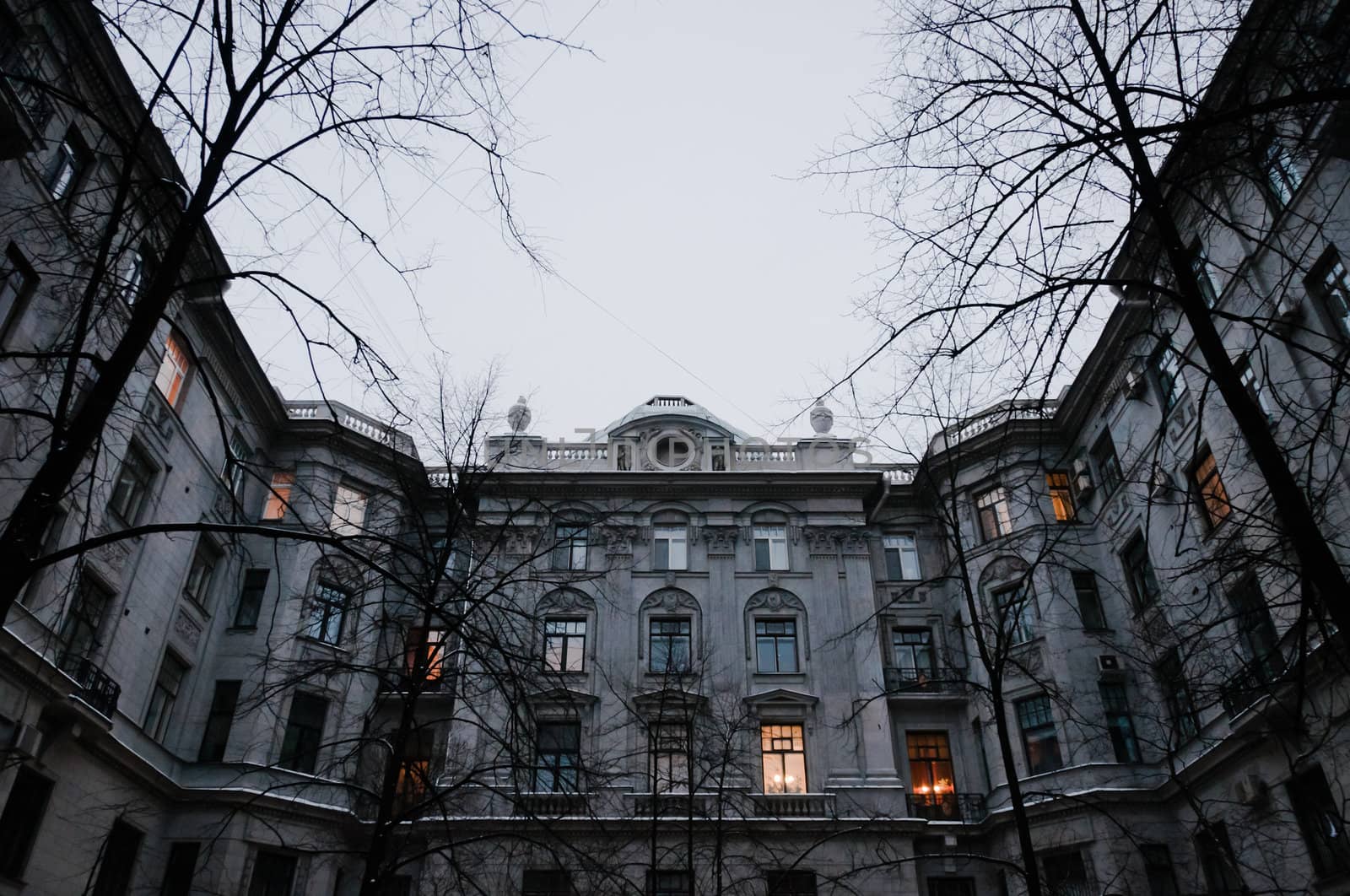 Vintage estate view from yard by dmitryelagin