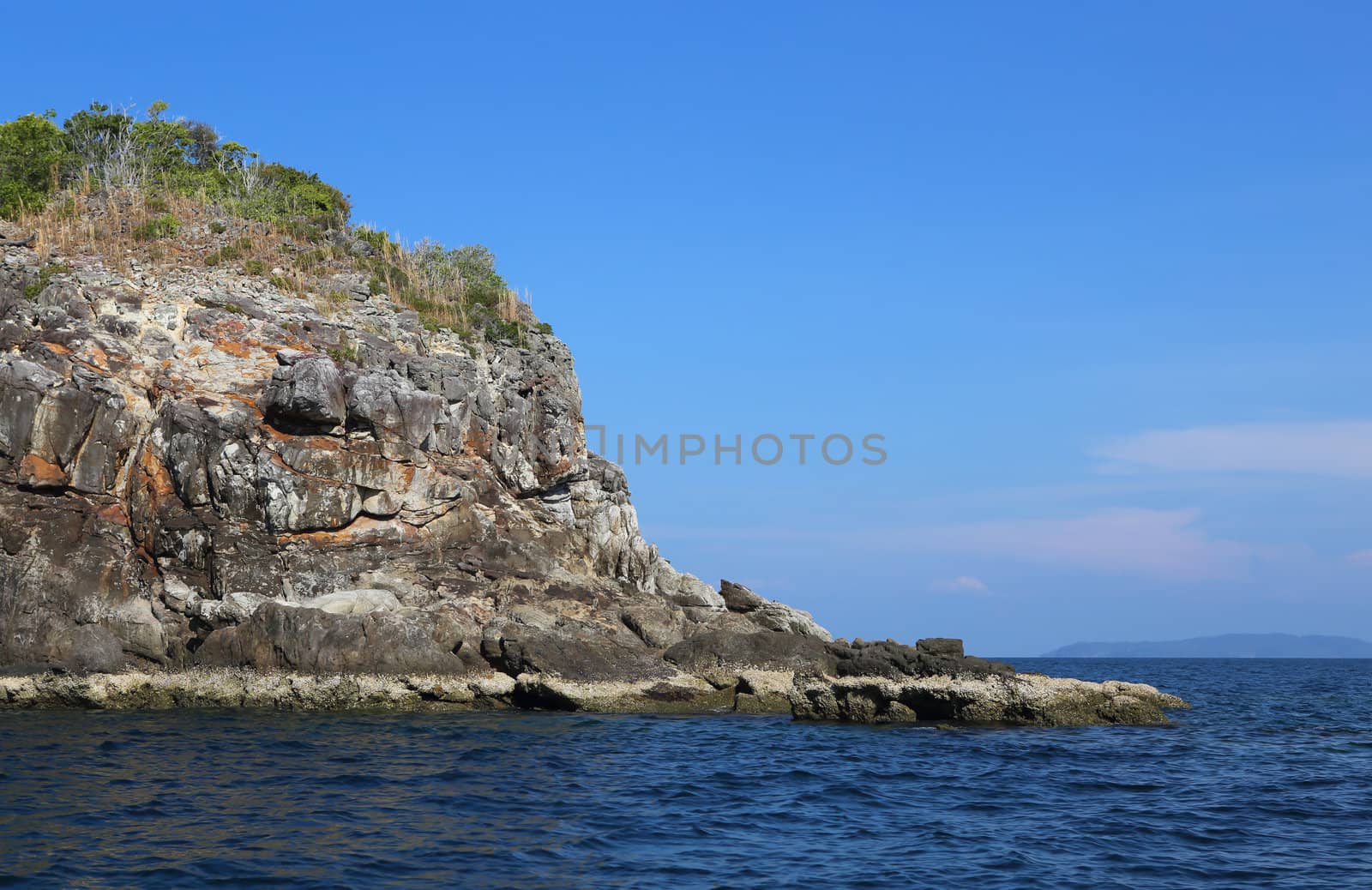 Small Island with Beautiful Sea