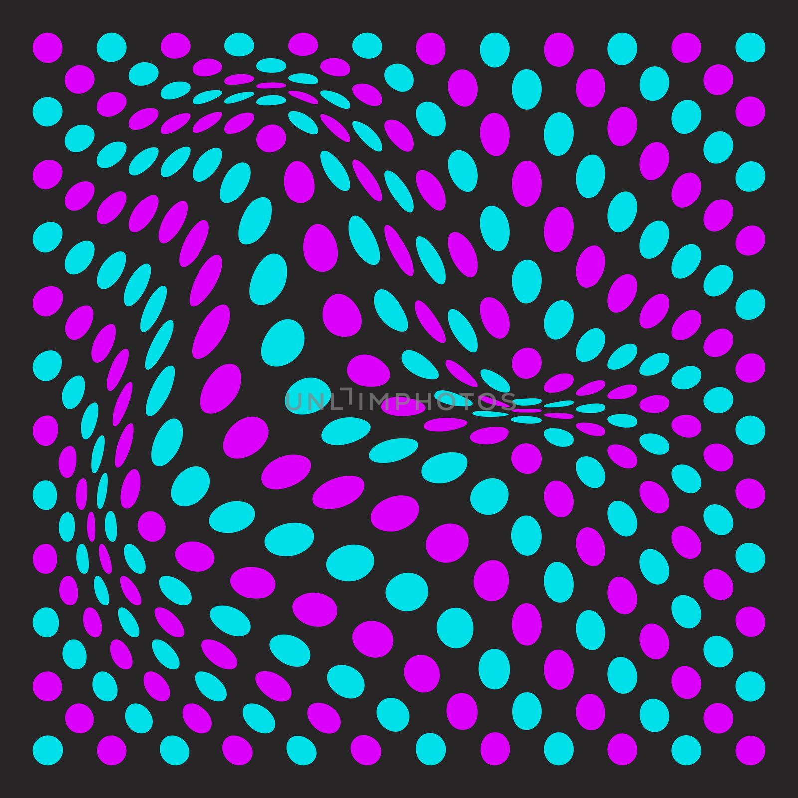 Bitmap Illustration of Colored Dots Pattern