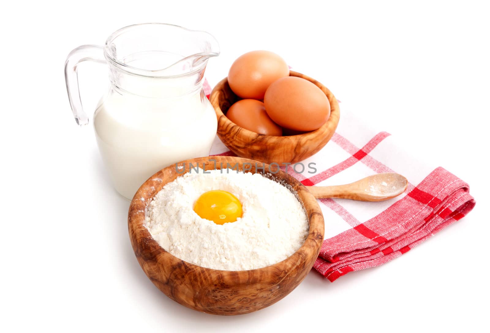 ingredients for baking, isolated on a white background  by motorolka