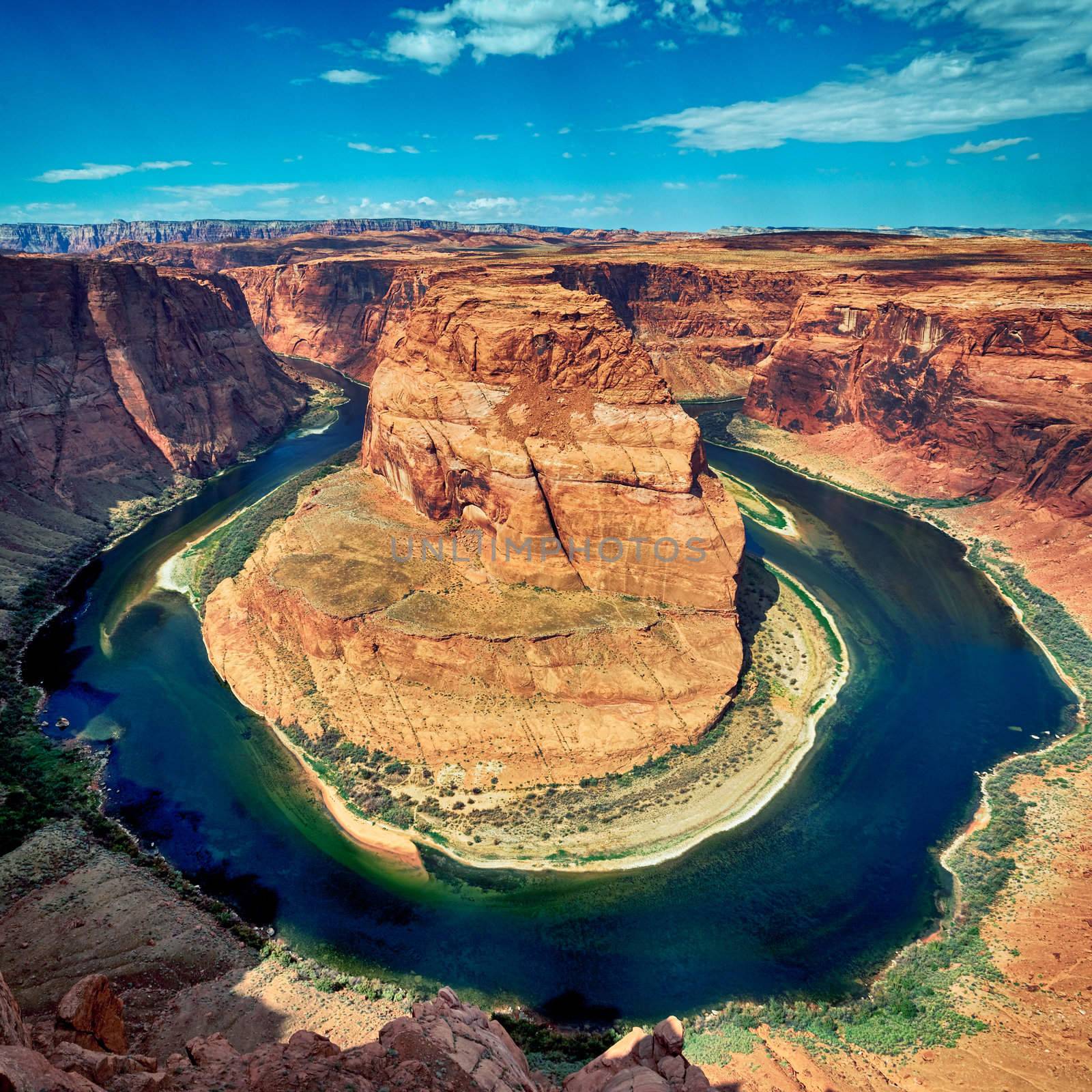 famous Horse Shoe Bend at Utah, USA 