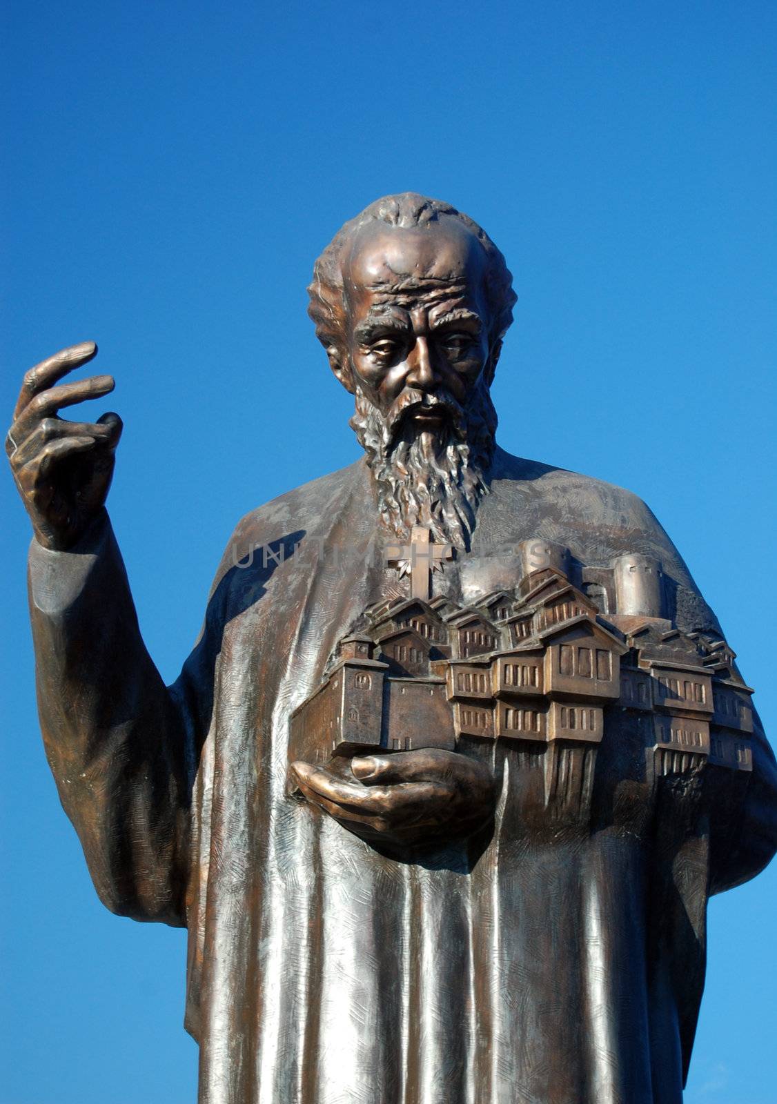 statue of st clement, ohrid , macedonia