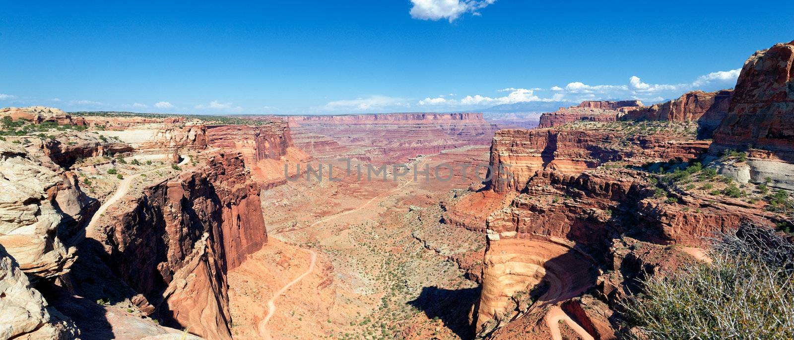 panoramic view of Canyonlands by vwalakte