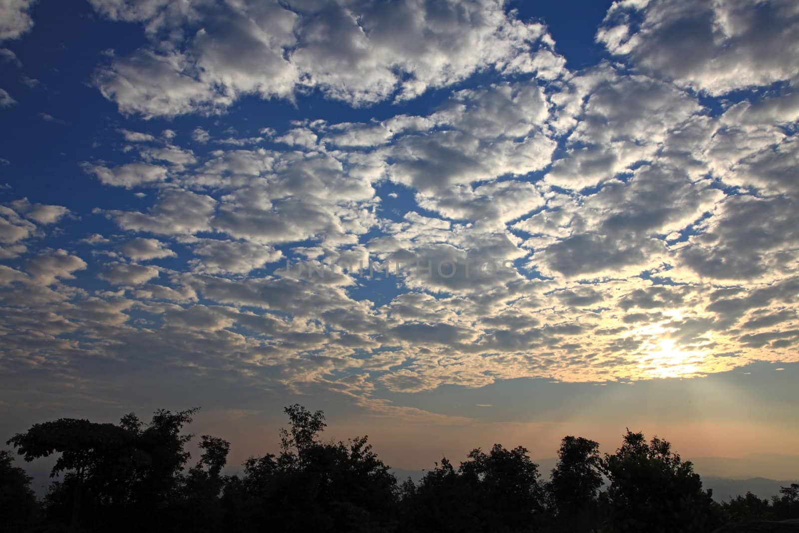 beautifil sunrise with cloudscape