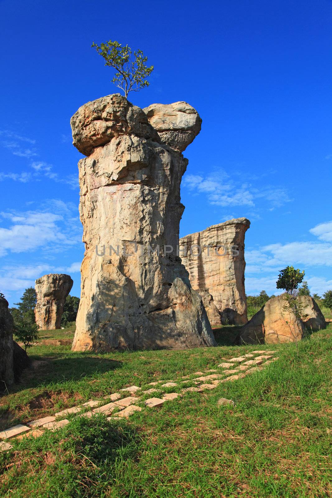 closeup of Mor Hin Khao, Thailand stonehenge