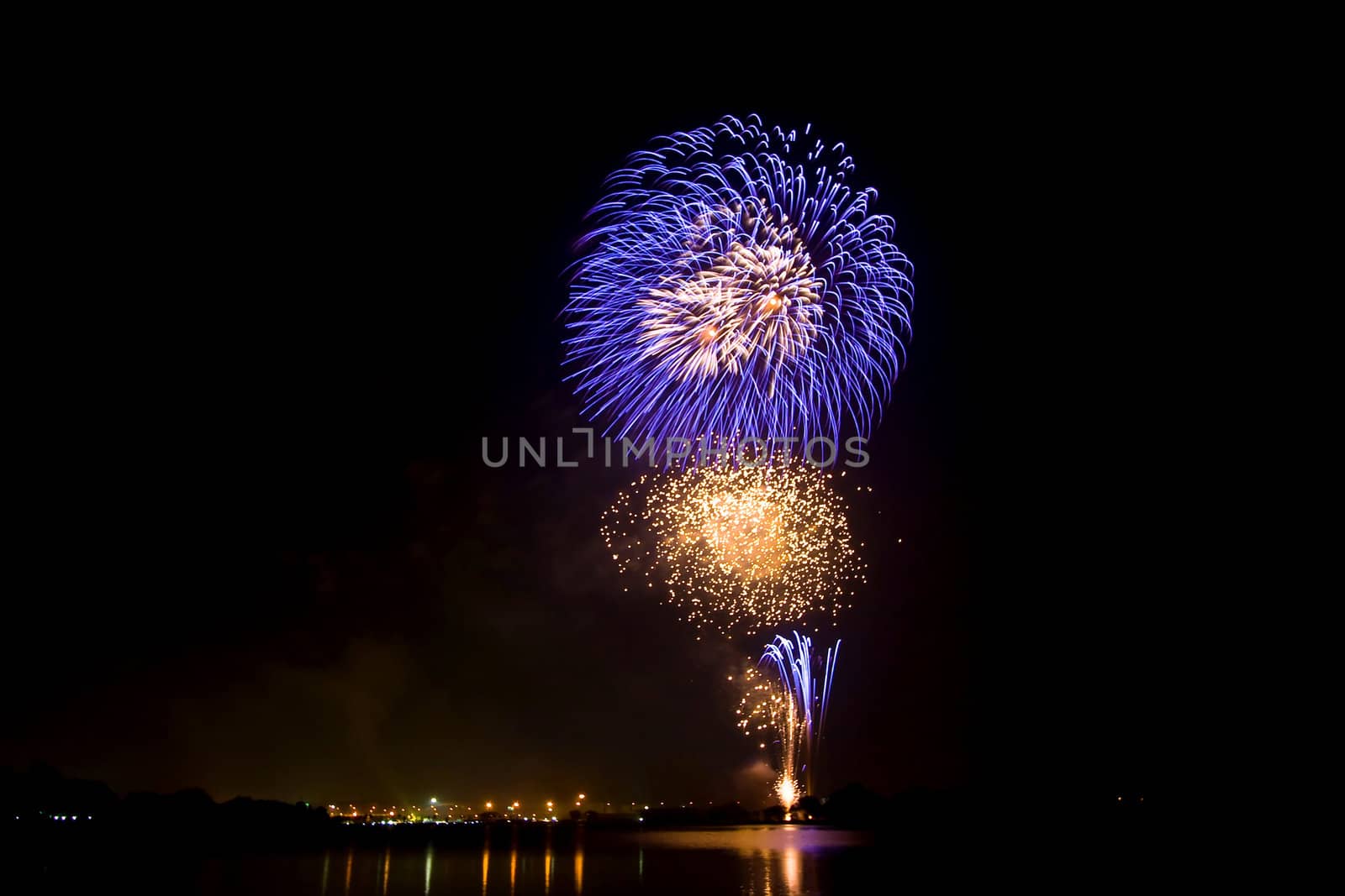 Fireworks on Festival on Holiday in Thailand