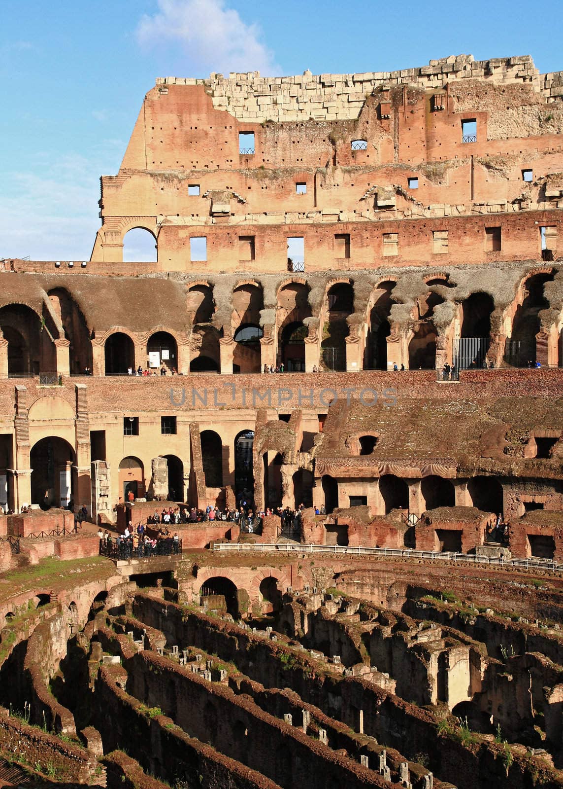 colosseum or coloseum at Rome Italy with Sunny Sky