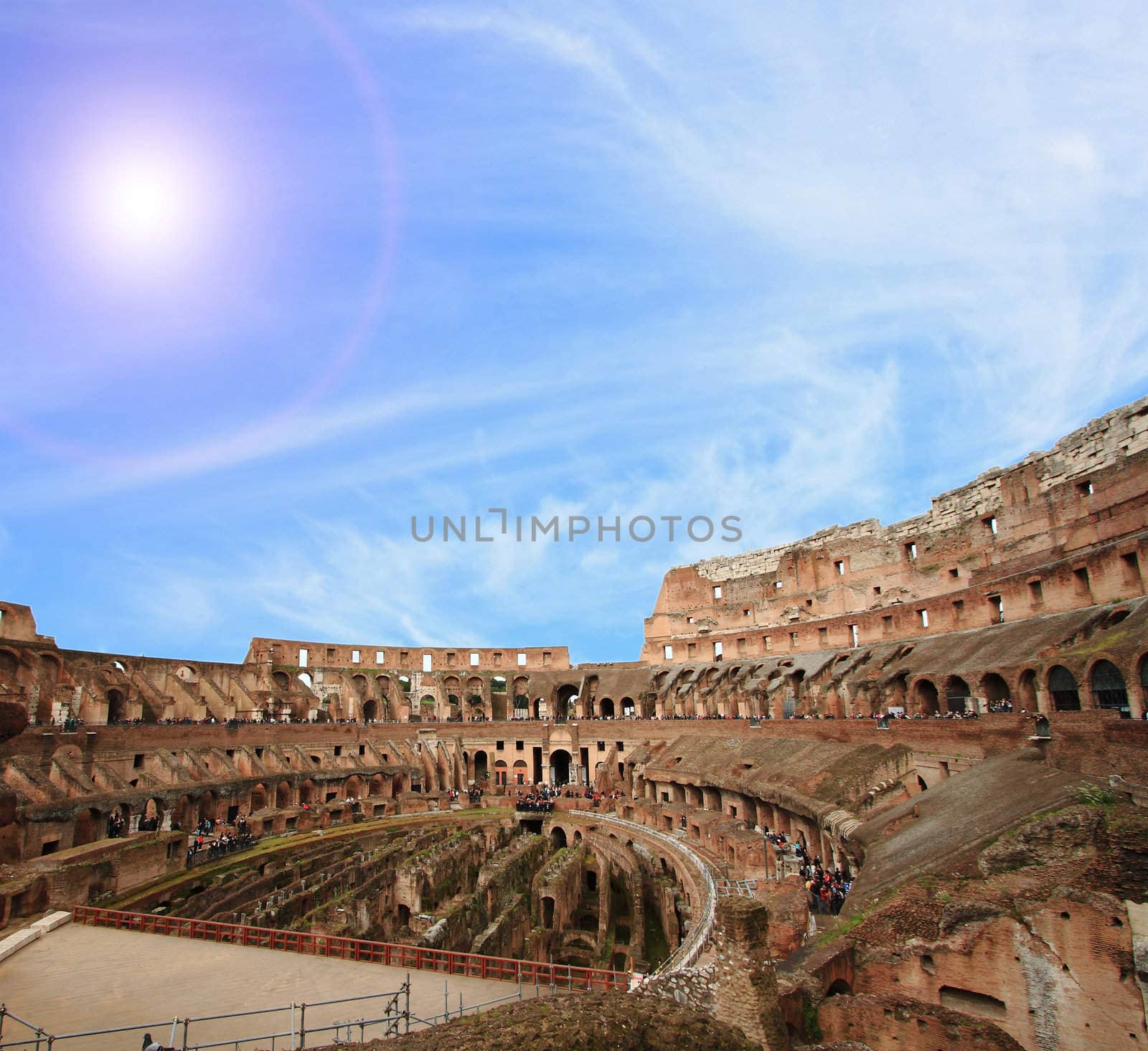 colosseum or coloseum architecture at Rome Italy