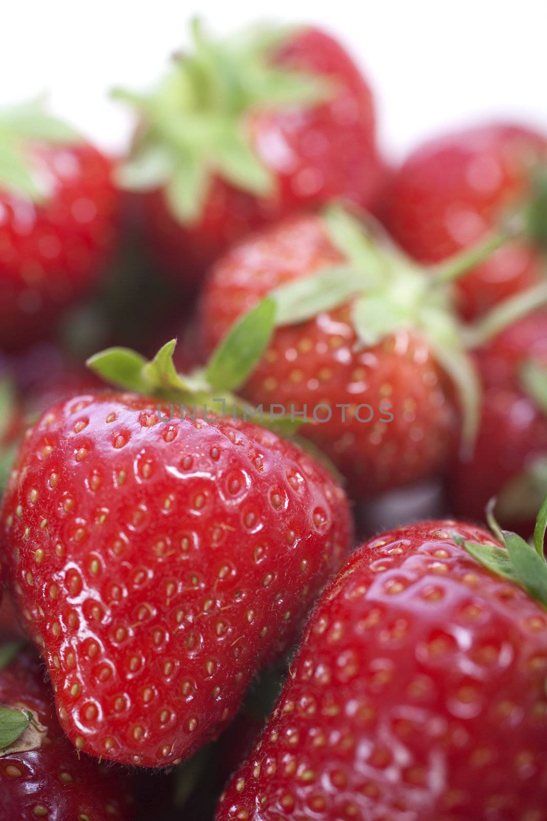 Fresh Strawberries on isolated background