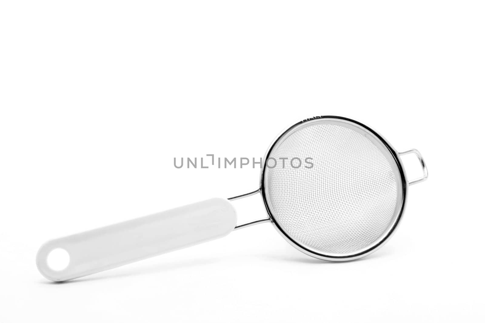 Kitchen sieve utensil equipment isolated on white