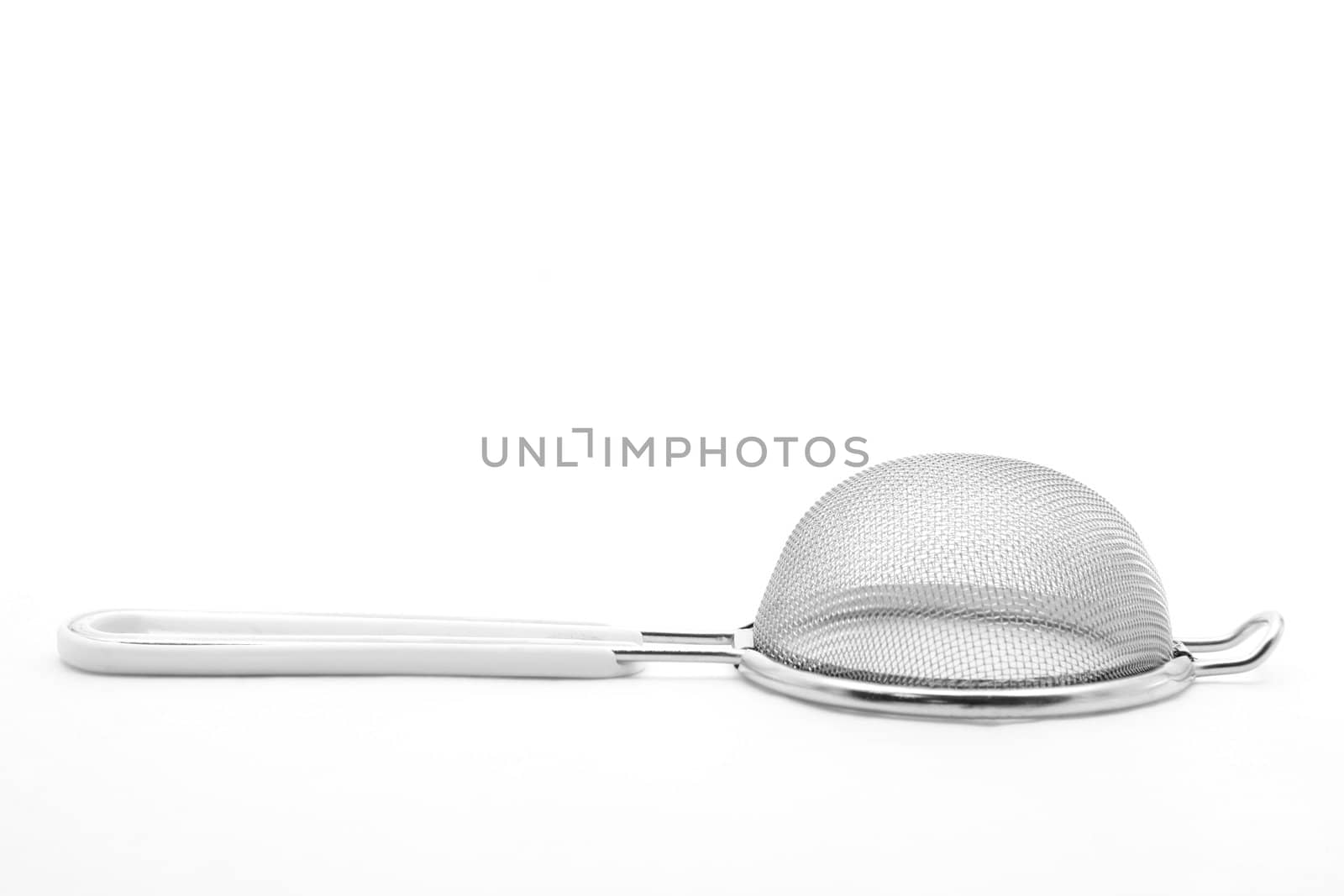 Kitchen sieve utensil equipment isolated on white