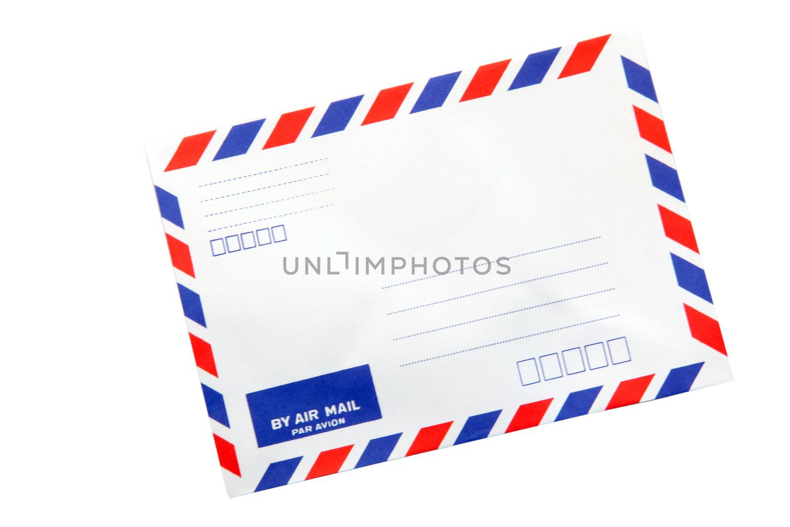 air mail envelope isolated on white