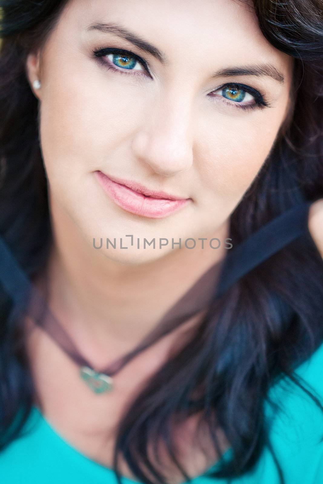 Beautiful brunette in the park 