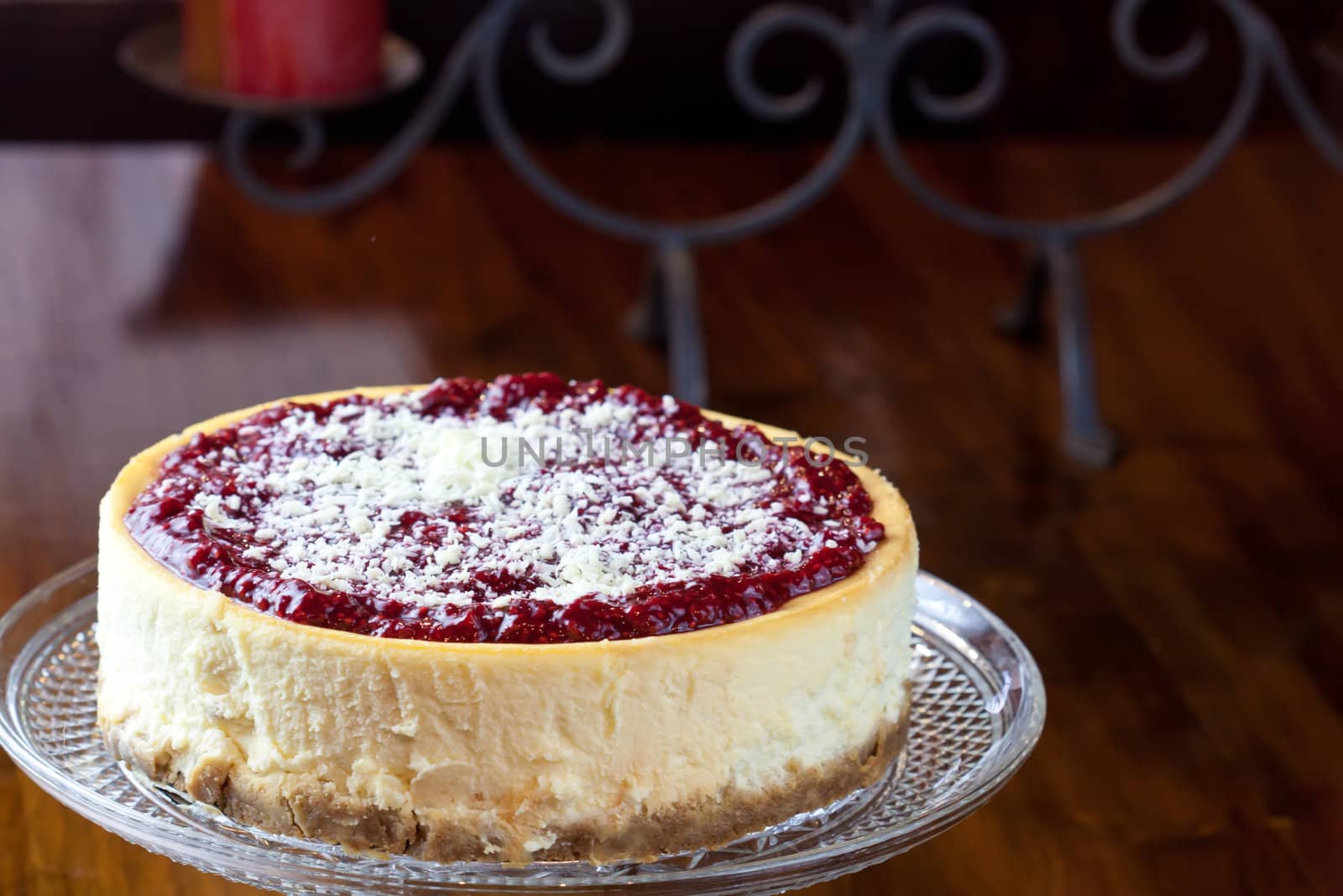 close up picture of a cheesecake on the plate