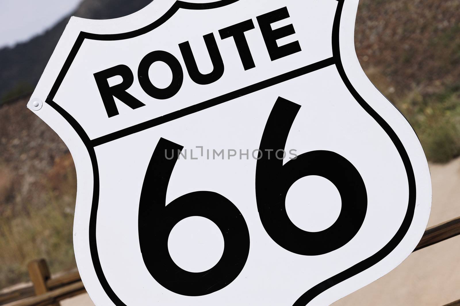 an old nostalgic route 66 sign, USA