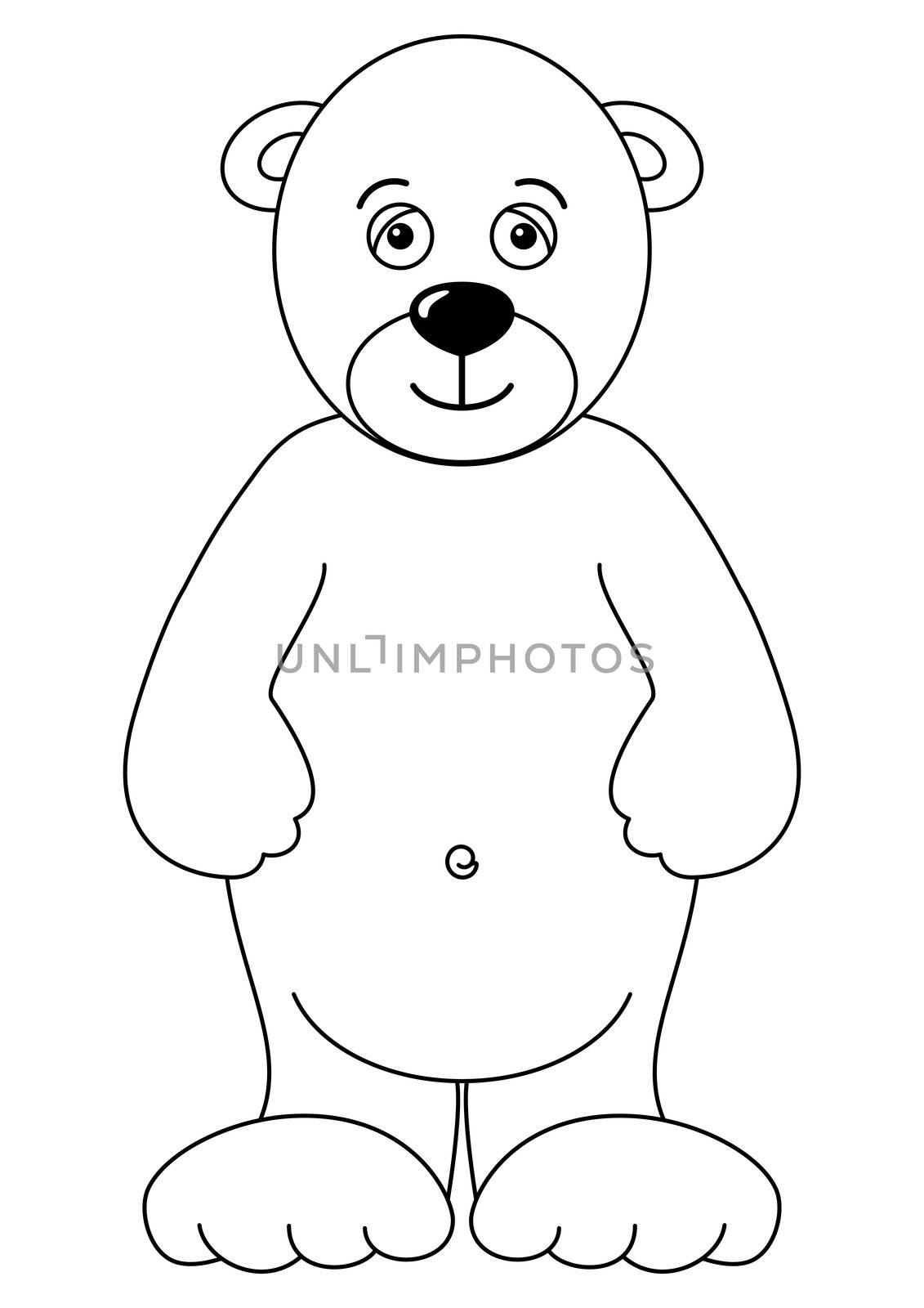 Teddy-bear isolated, contours by alexcoolok