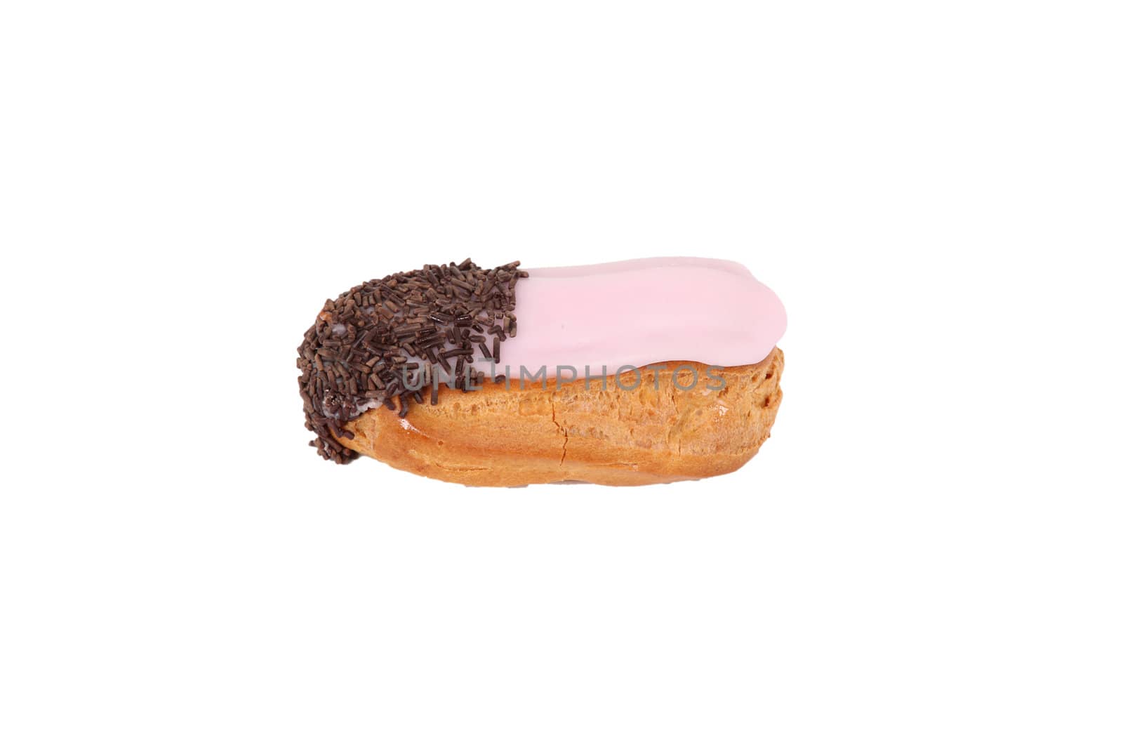 Eclair covered in icing