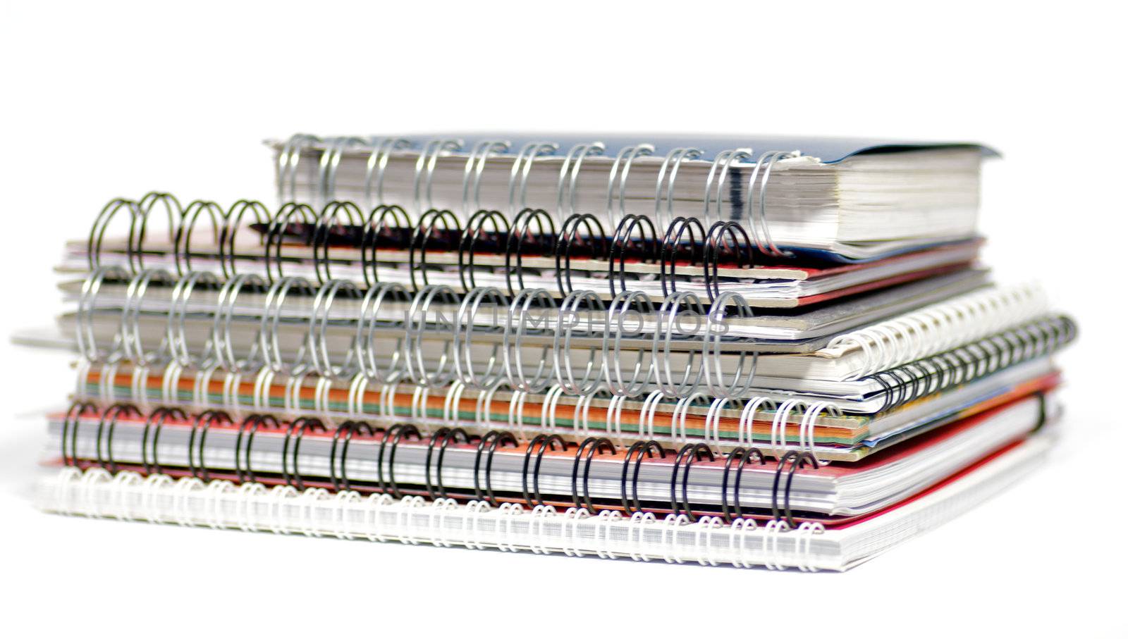 Multi colored Spiral notepads by zhekos