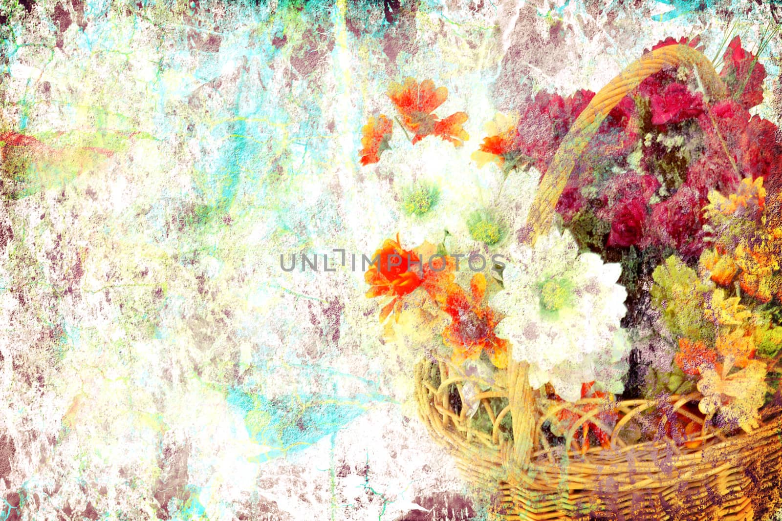 Flowers grunge background   by Carche