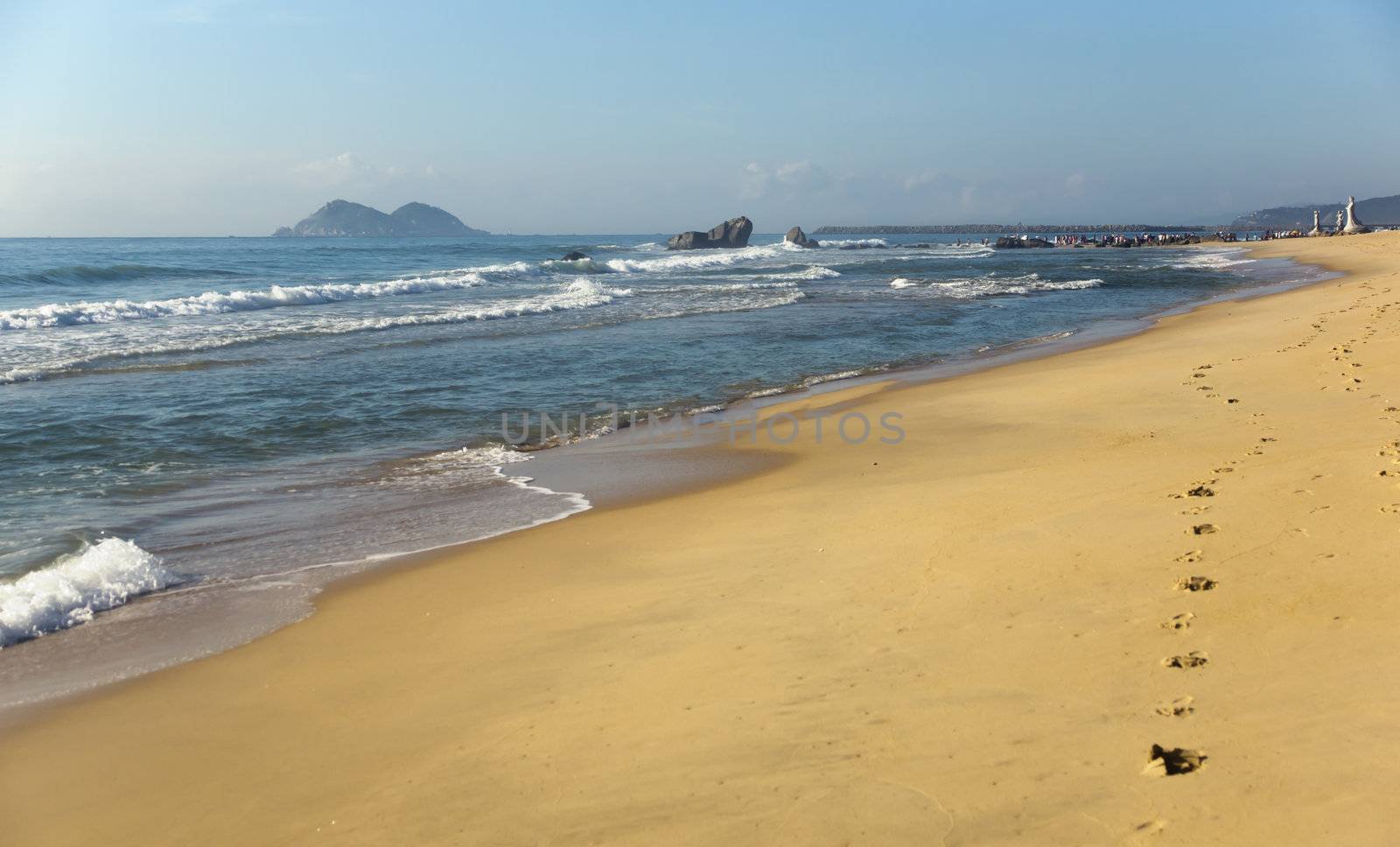 Background image of blue sky and  sea beach by xfdly5