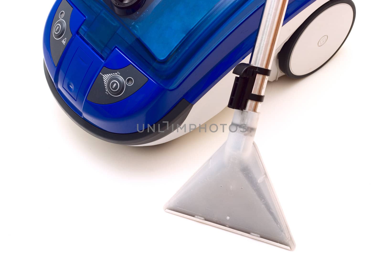Modern washing vacuum cleaner isolatd on white back ground.