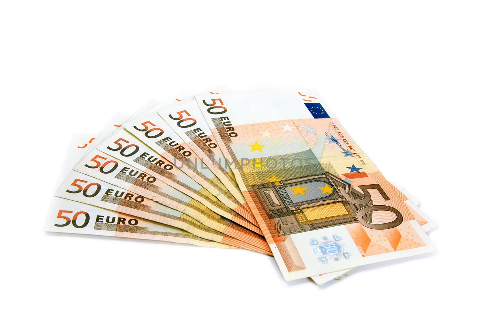 Fifty euro banknotes detail for background use business and finance concepts.