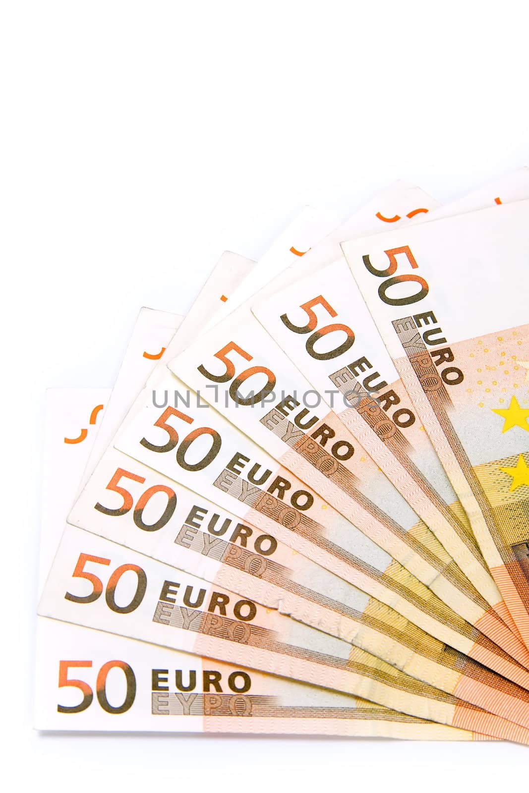 Fifty euro banknotes detail for background use business and finance concepts.