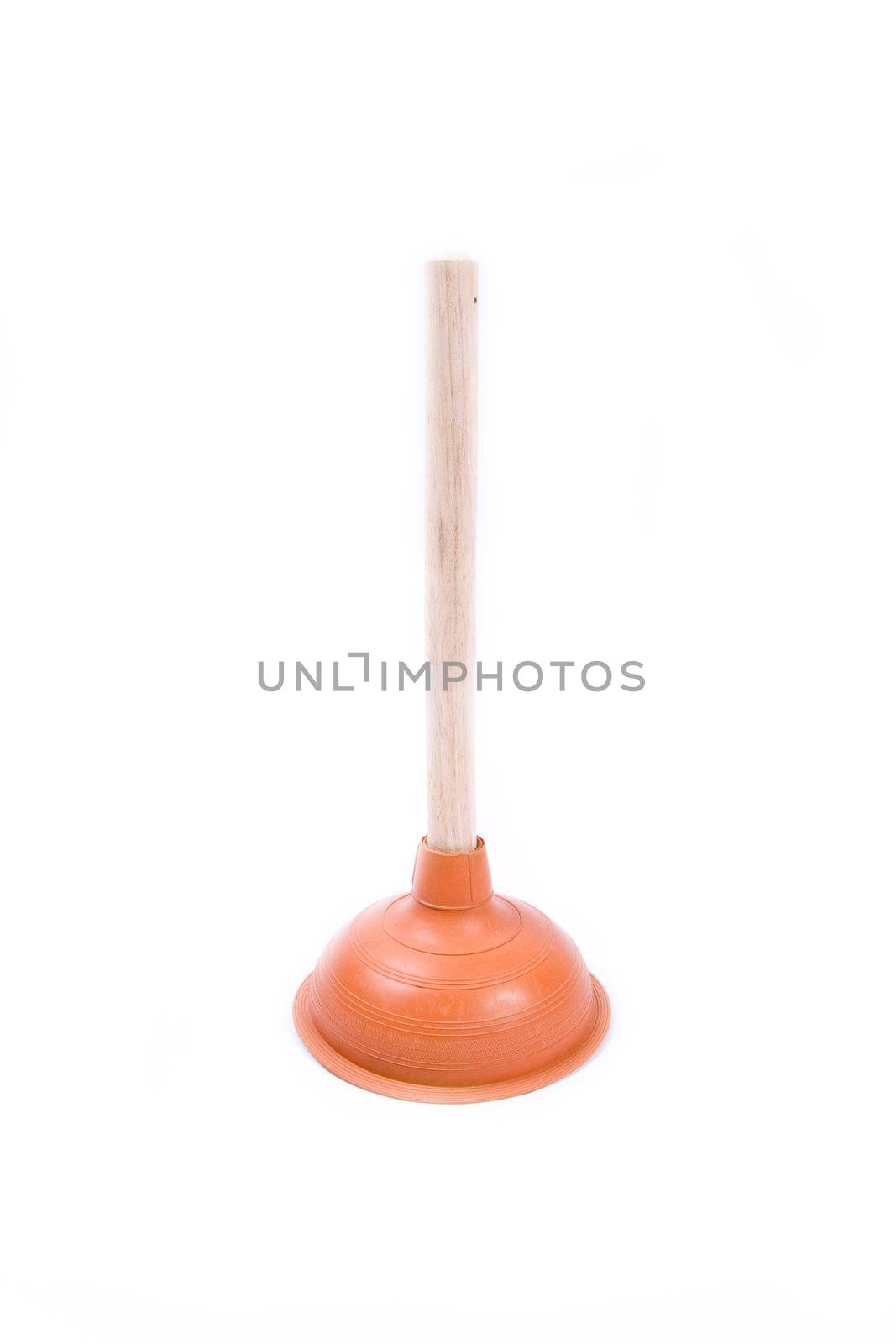 Big rubber plunger isolated on white background