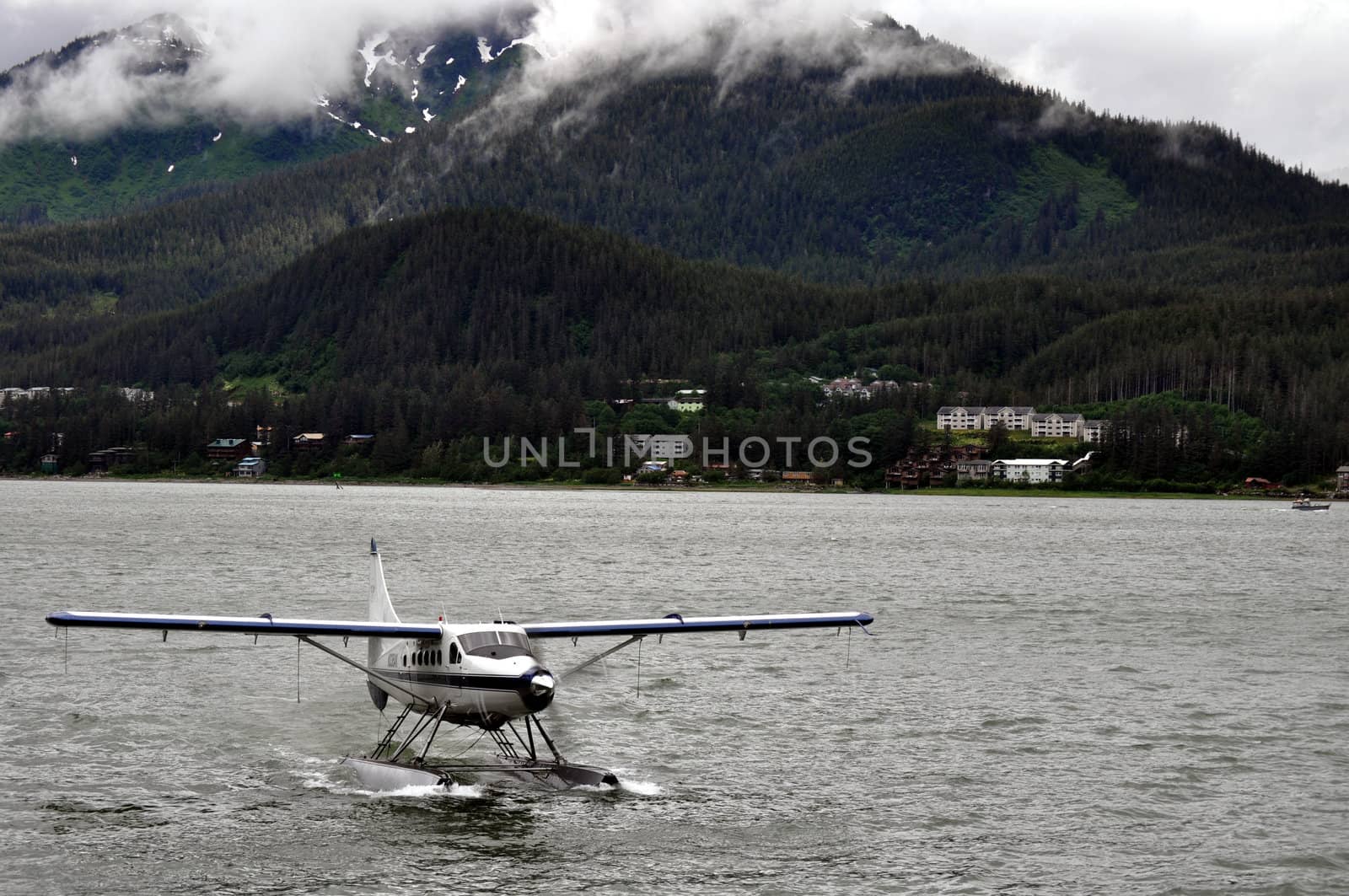 Juneau Floatplane Landing Lower Left Corner by RefocusPhoto