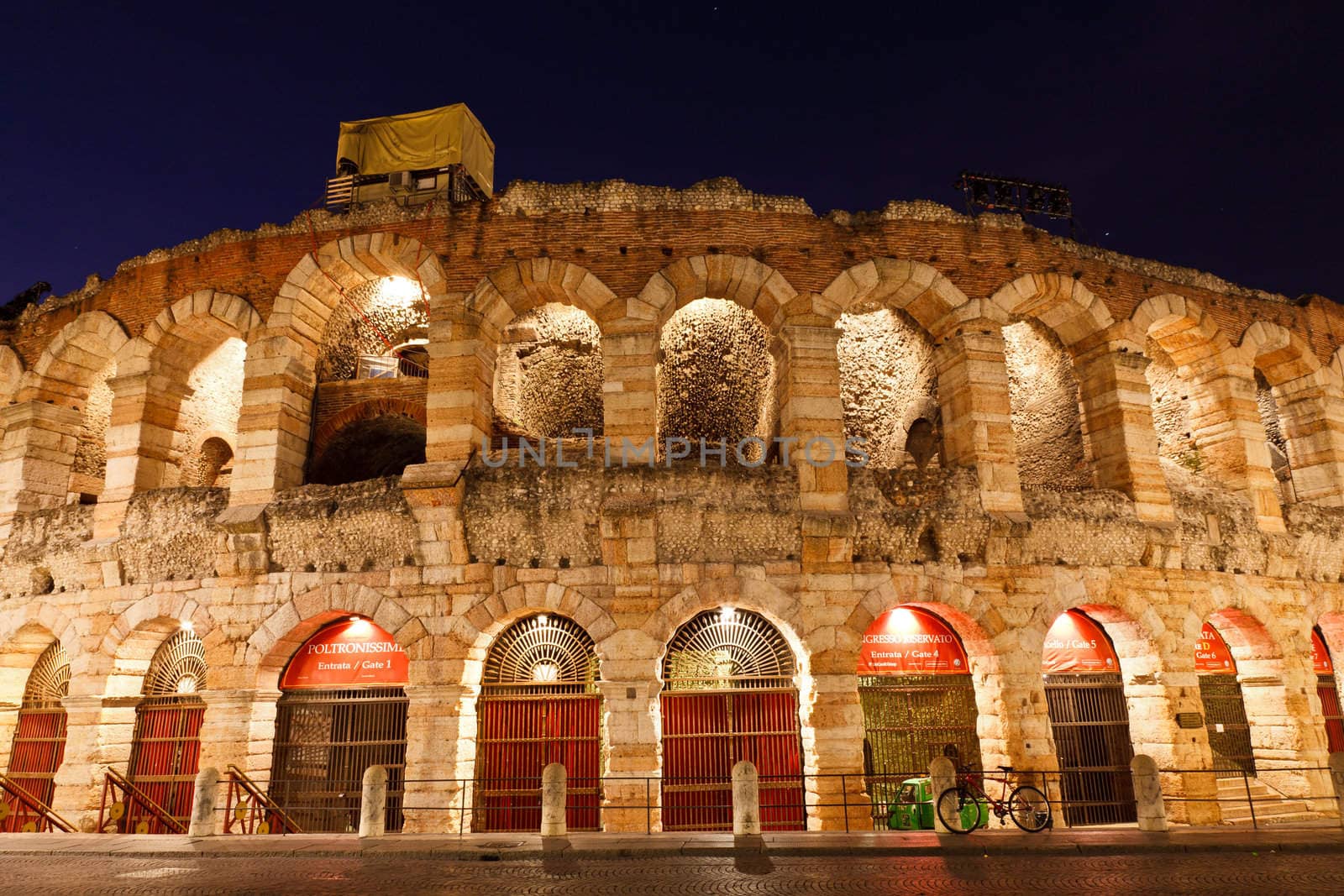 Ancient Amphitheater on Piazza Bra in Verona, Italy