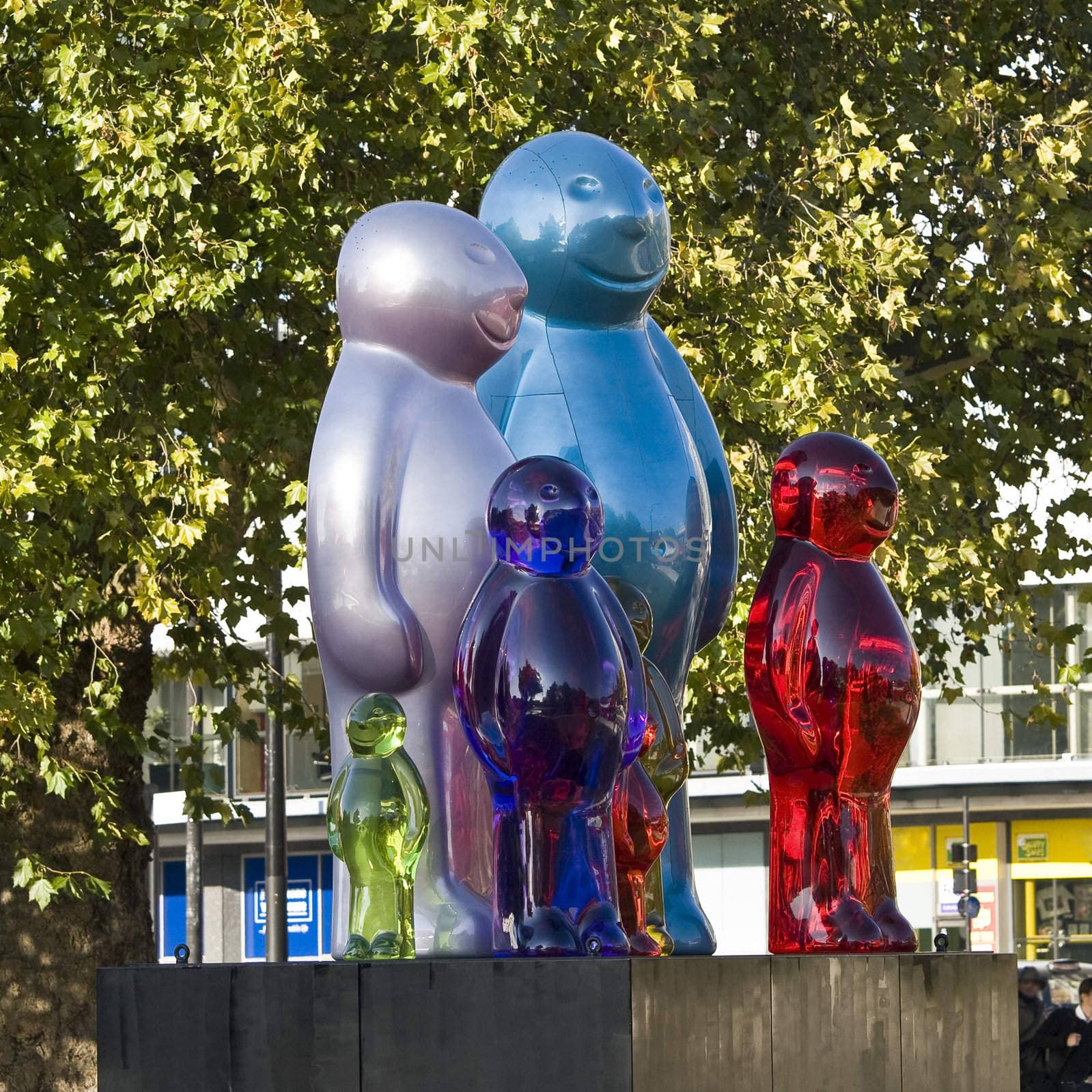 Family Outing monument on the Marble arch square in London UK